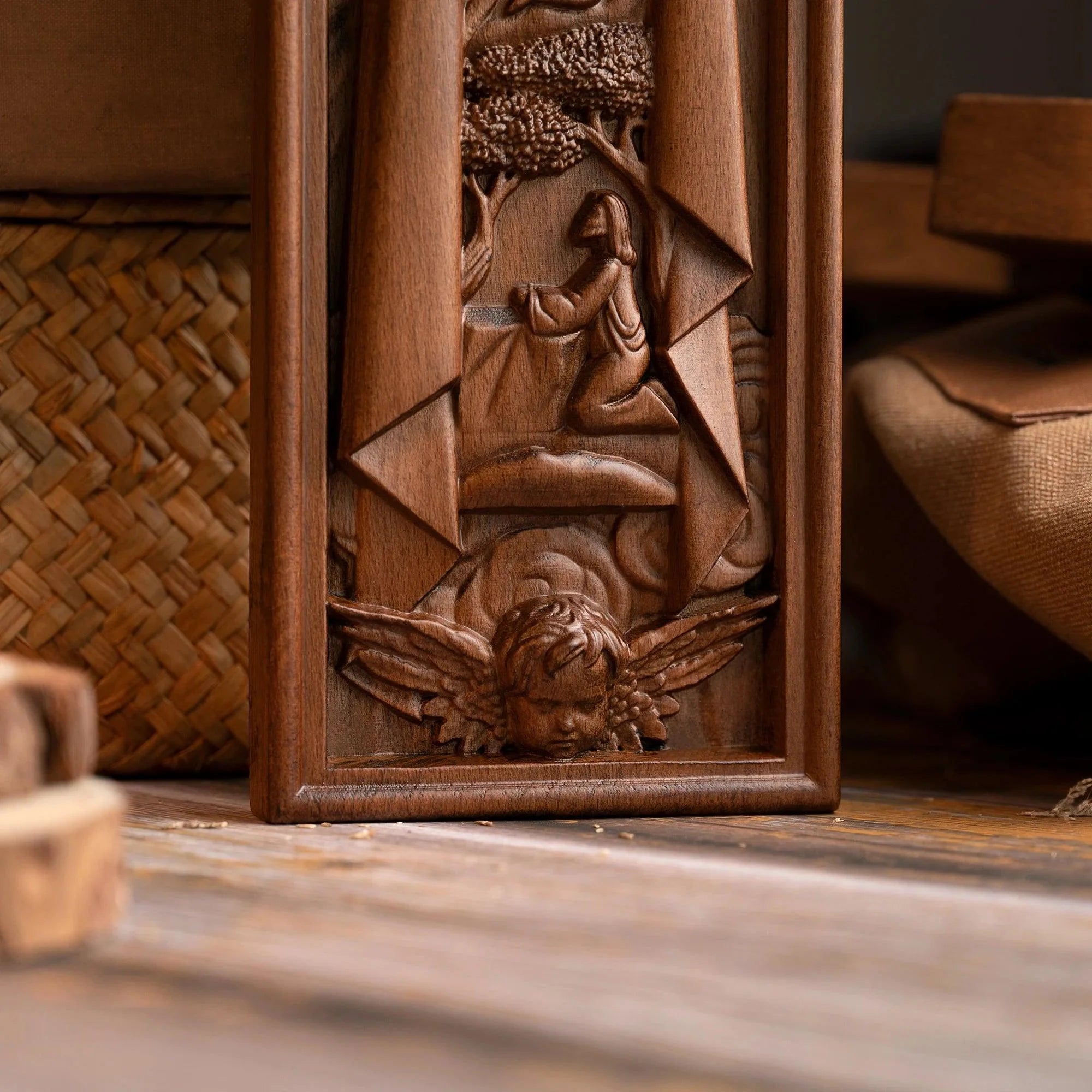 Cross of the Ascension of Jesus, Wooden Sculpture-Viarello