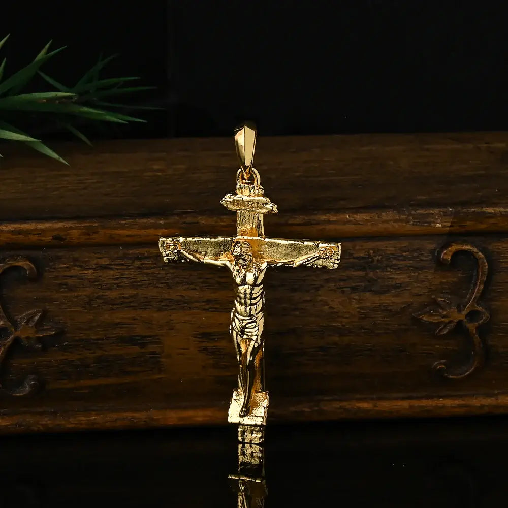 Golden Crucifix of Jesus Christ - The Crucifixion-Viarello