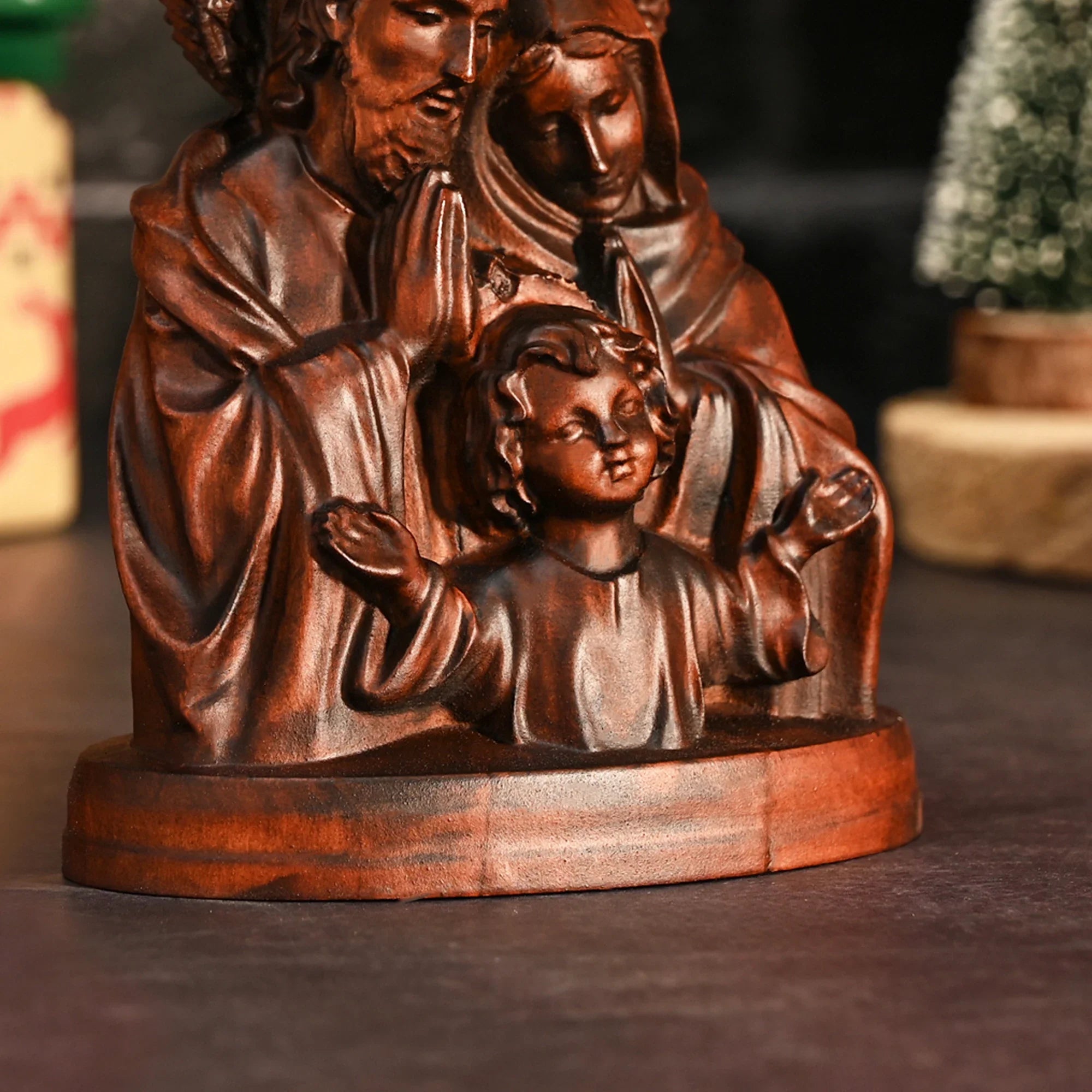 Holy Family Image in Wood-Viarello