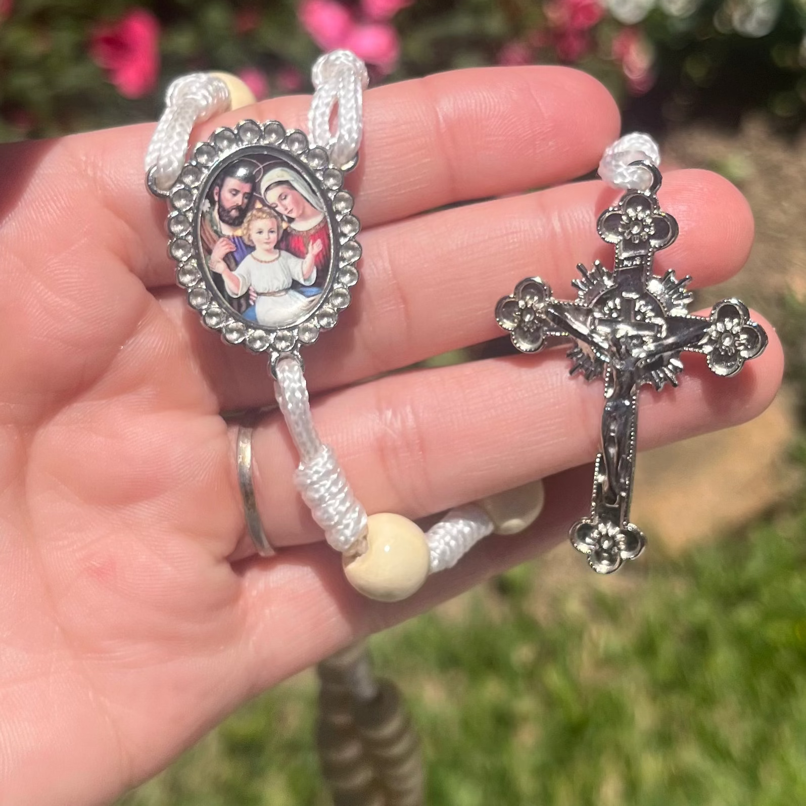 Holy Family Rosary in Wood-Viarello