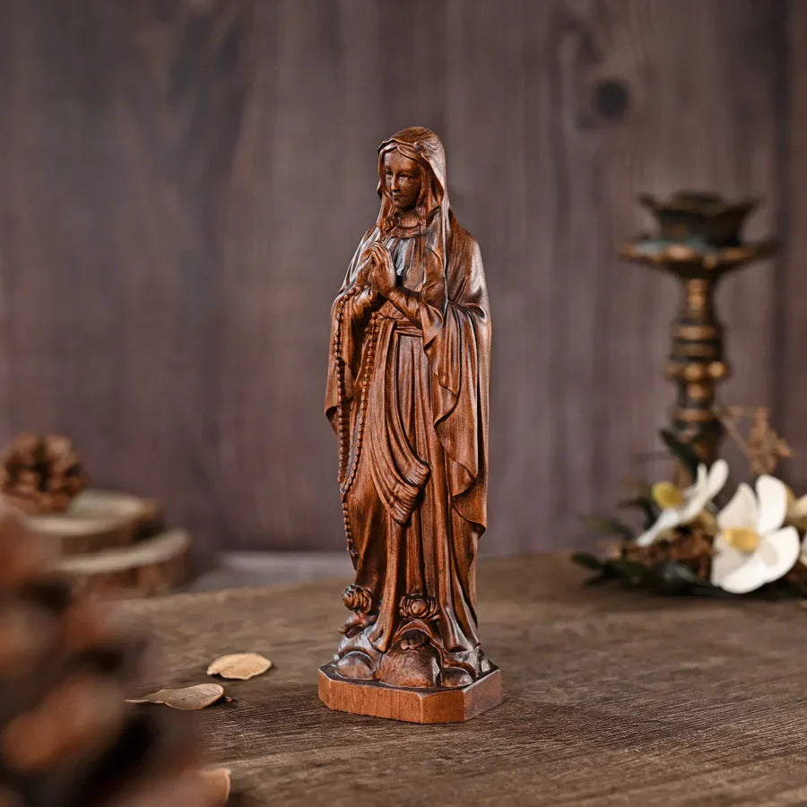 Image of Our Lady of Lourdes in Wood-Viarello