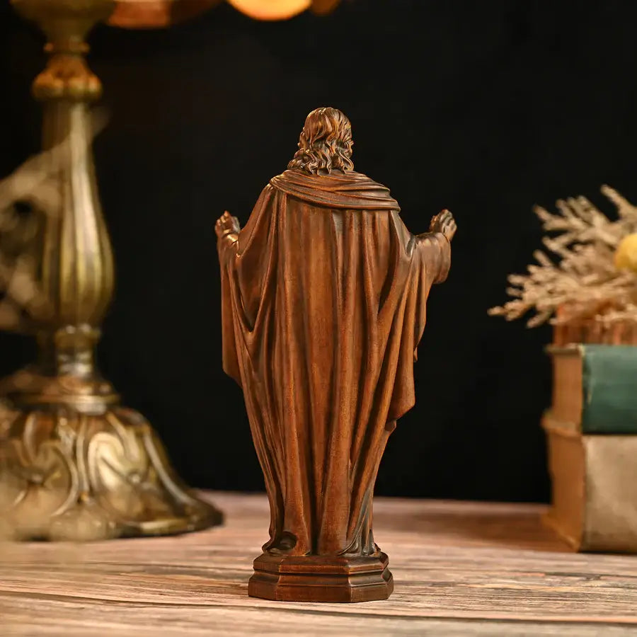 Image of the Sacred Heart of Jesus in Wood-Viarello
