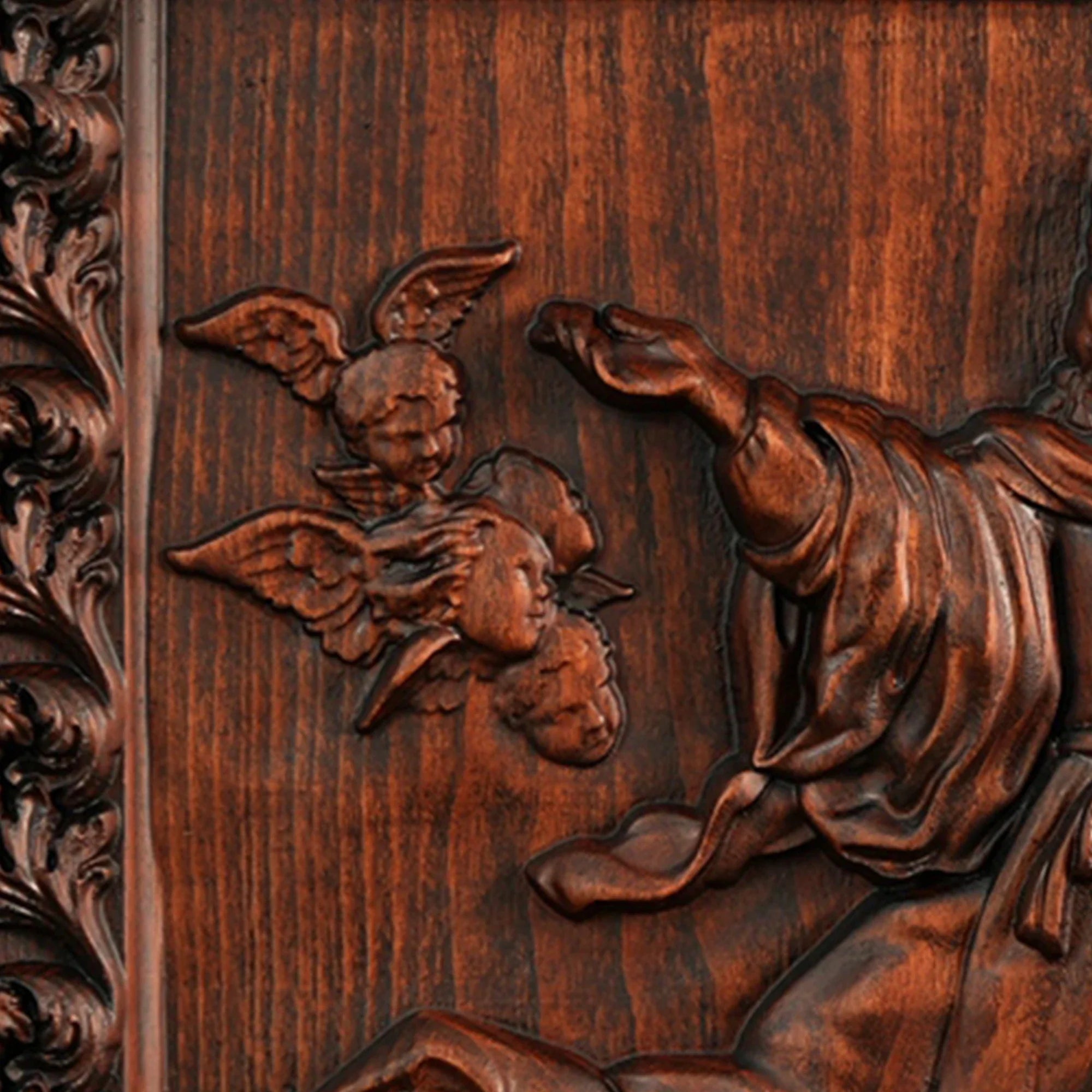 Immaculate Conception Painting in Wood-Viarello