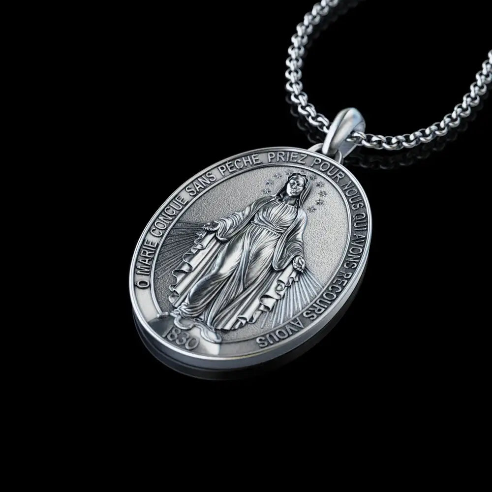 Miraculous Medal Necklace of Our Lady of Grace-Viarello