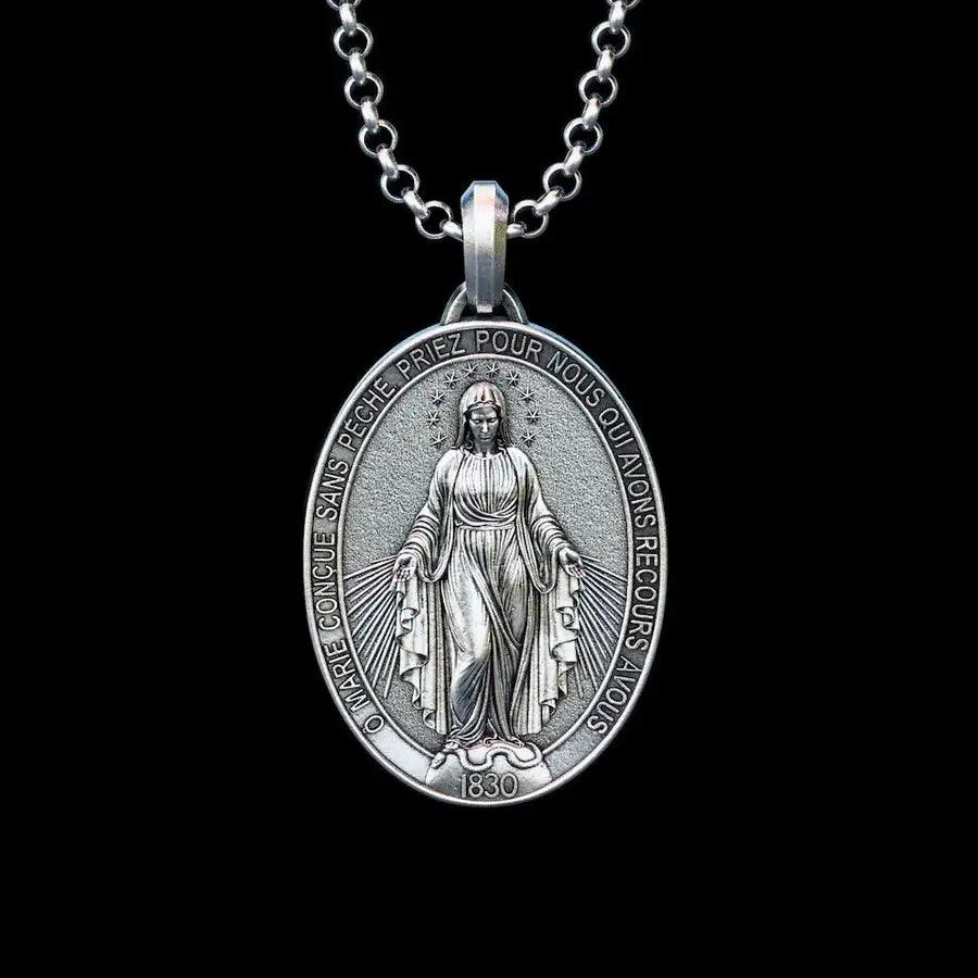 Miraculous Medal Necklace of Our Lady of Grace-Viarello