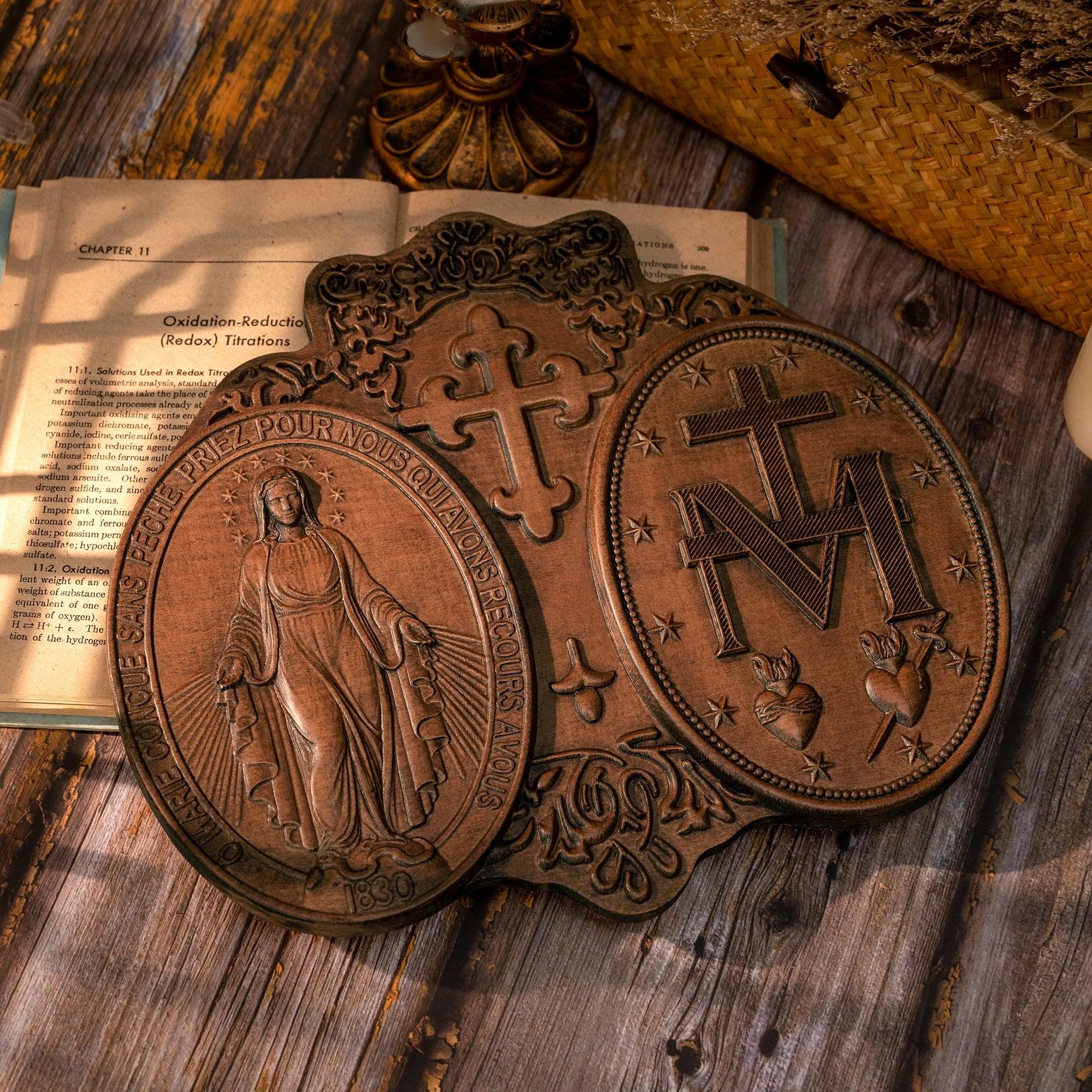 Miraculous Medal of Our Lady of Graces Sculpture-Viarello