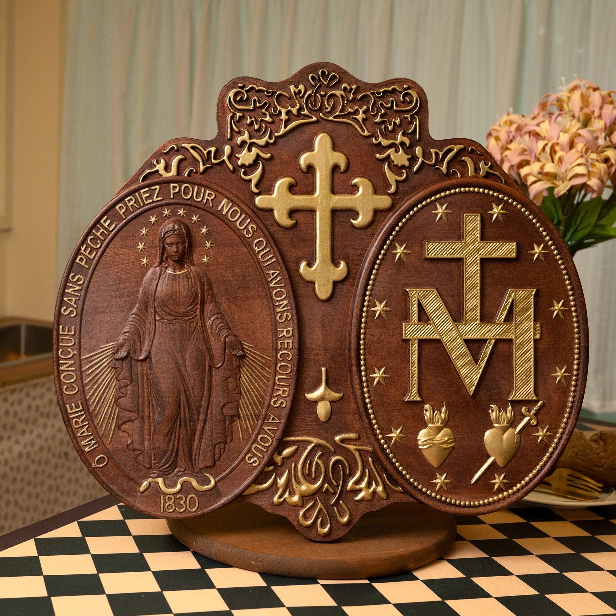 Miraculous Medal of Our Lady of Graces Sculpture-Viarello