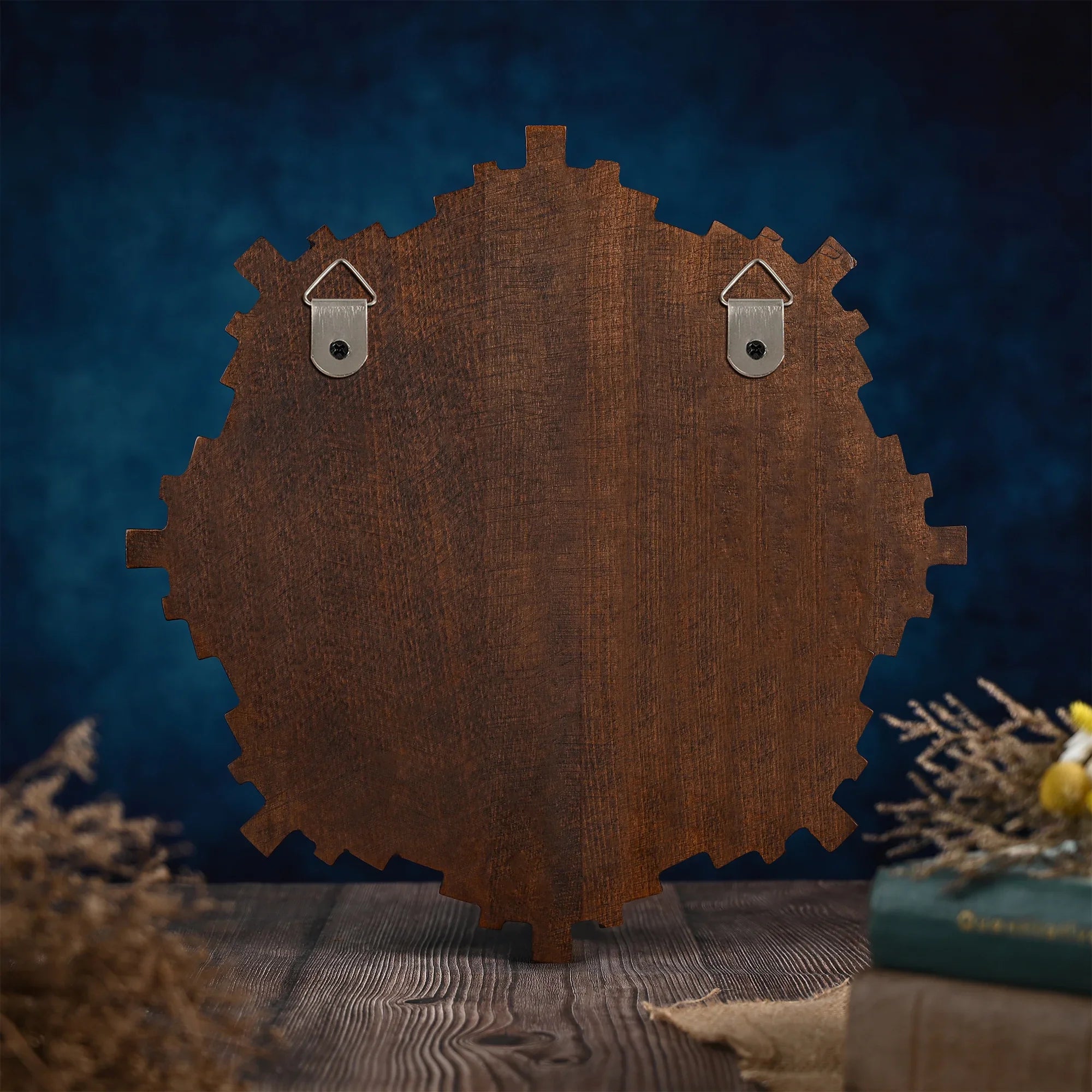 Nativity Scene Sculpture of Jesus, Mary, and Joseph in Wood-Viarello