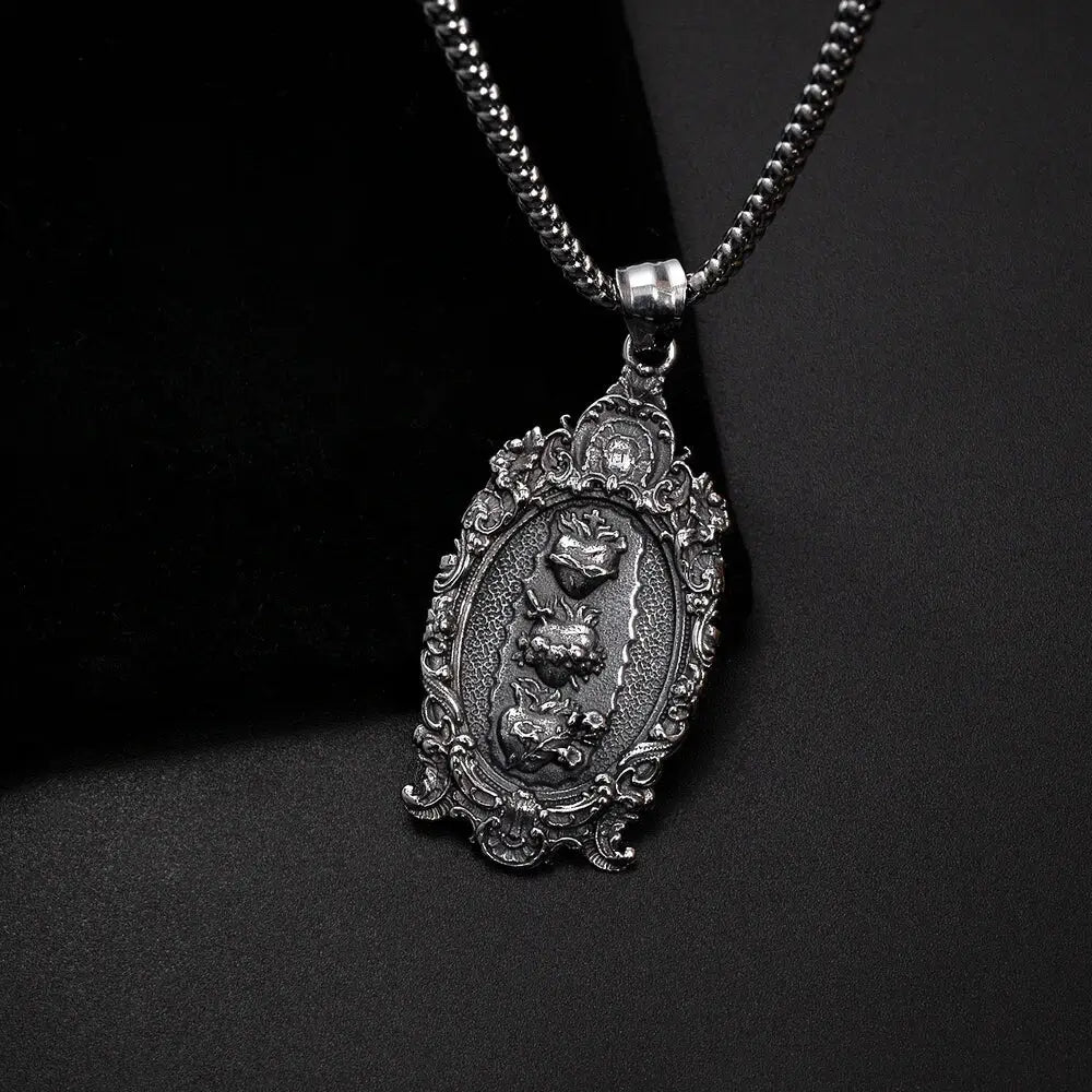 Necklace of the Three Sacred Hearts of the Holy Family-Viarello