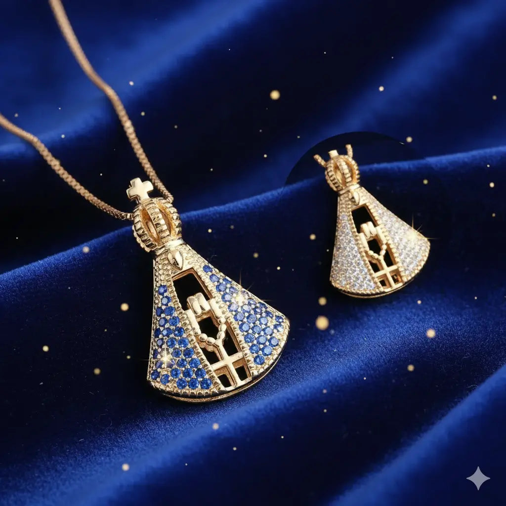 Our Lady of Aparecida Necklace - Double-Sided-Viarello