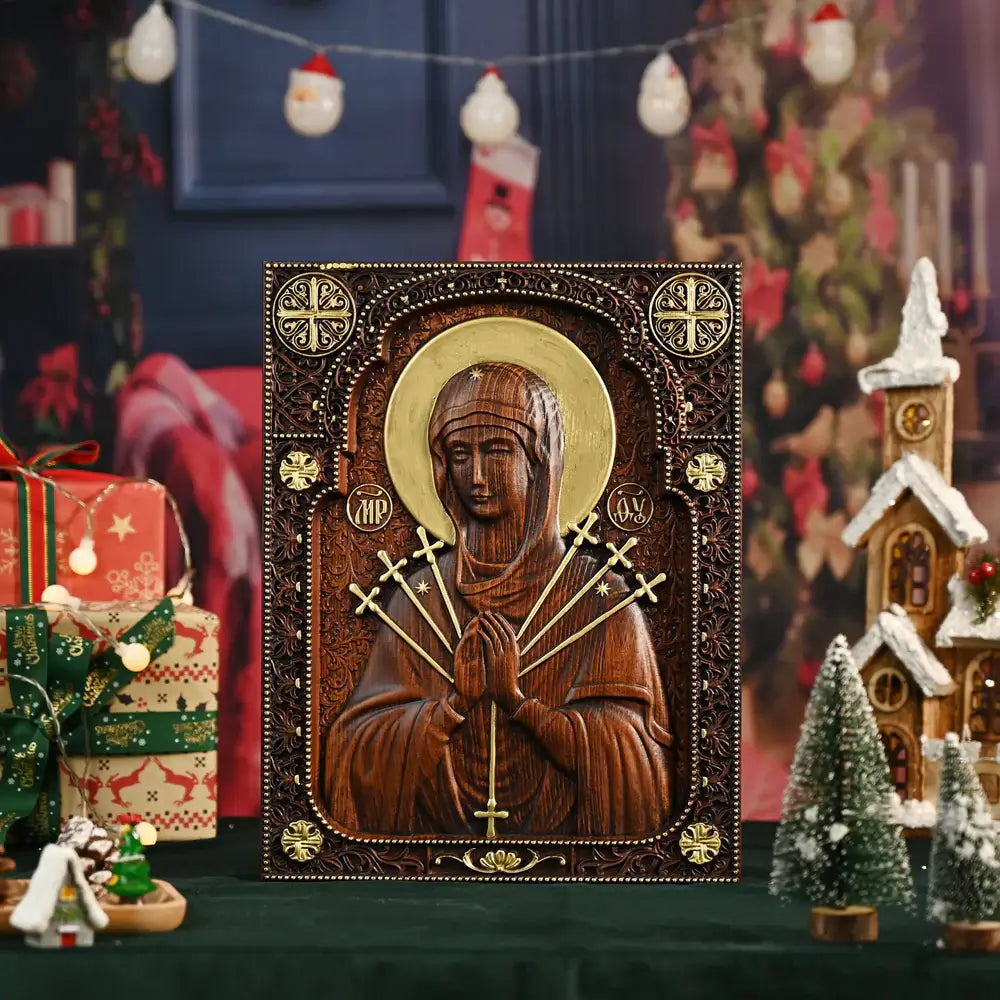 Our Lady of Sorrows Wood Sculpture-Viarello