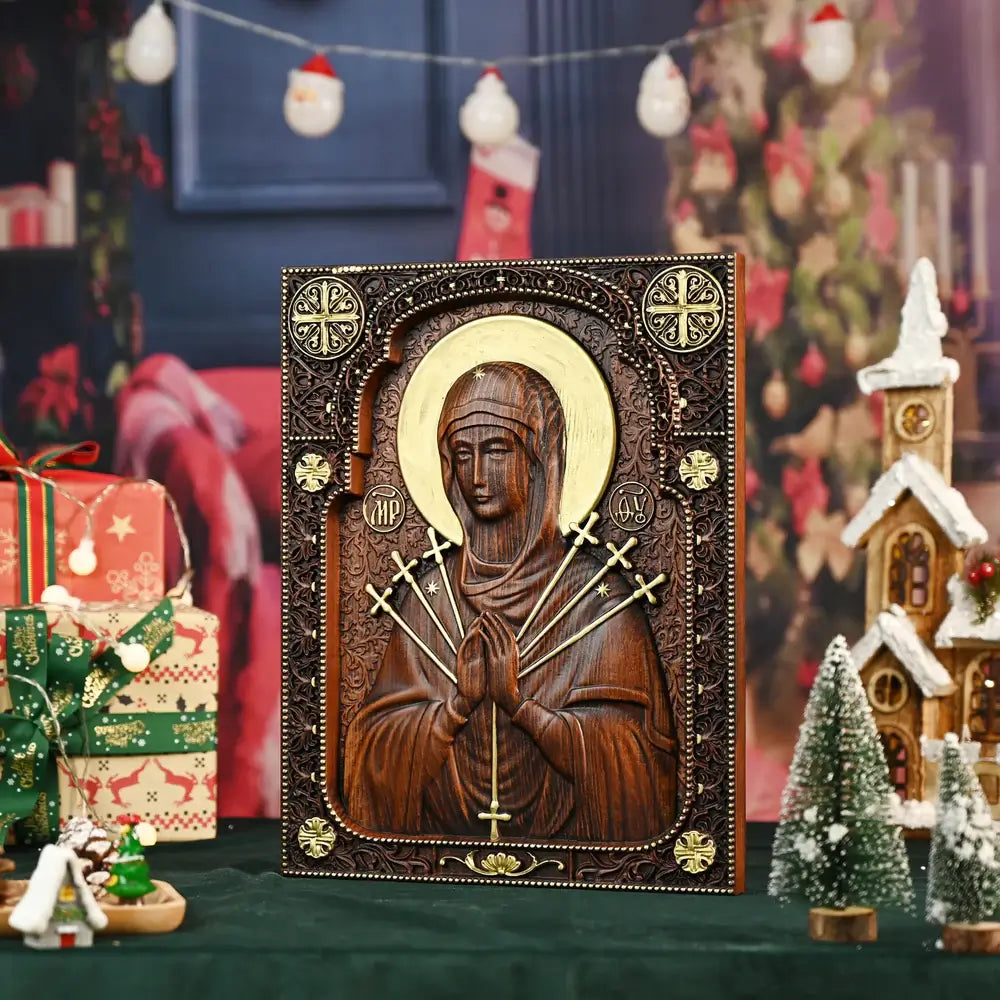 Our Lady of Sorrows Wood Sculpture-Viarello