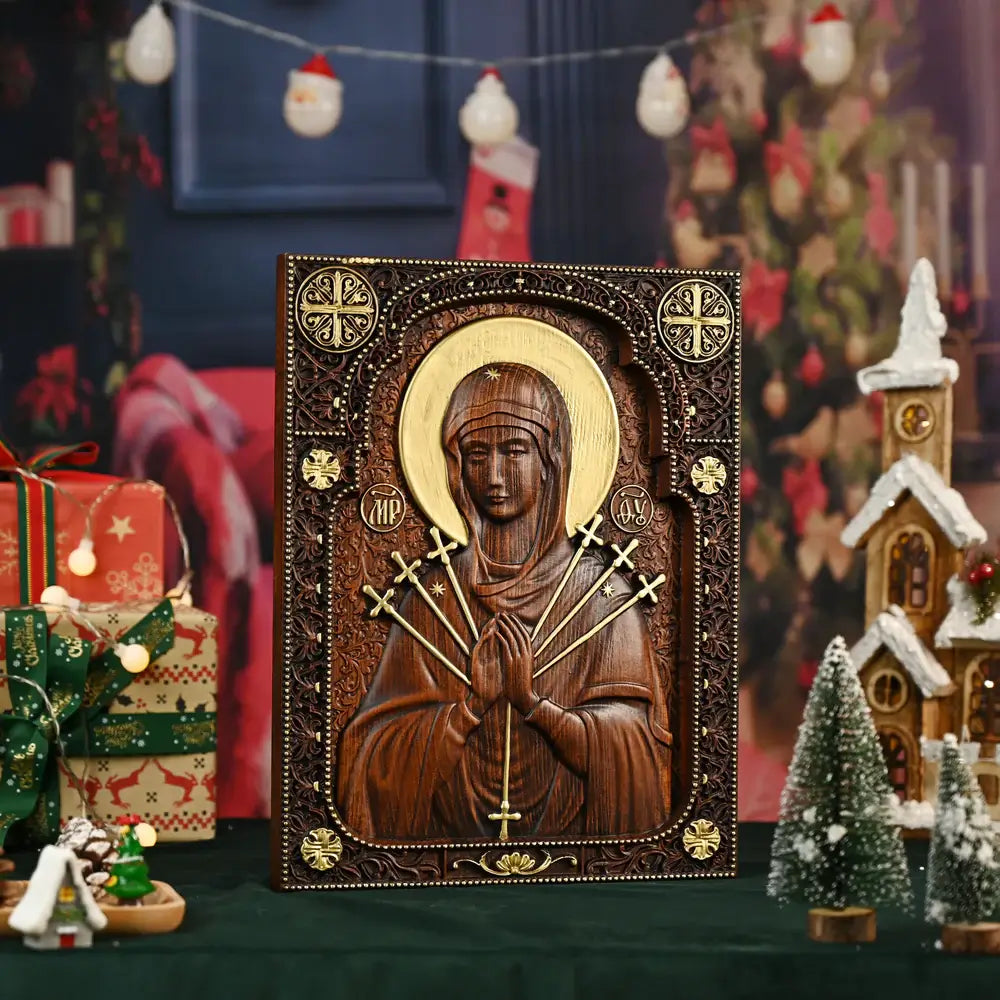 Our Lady of Sorrows Wood Sculpture-Viarello