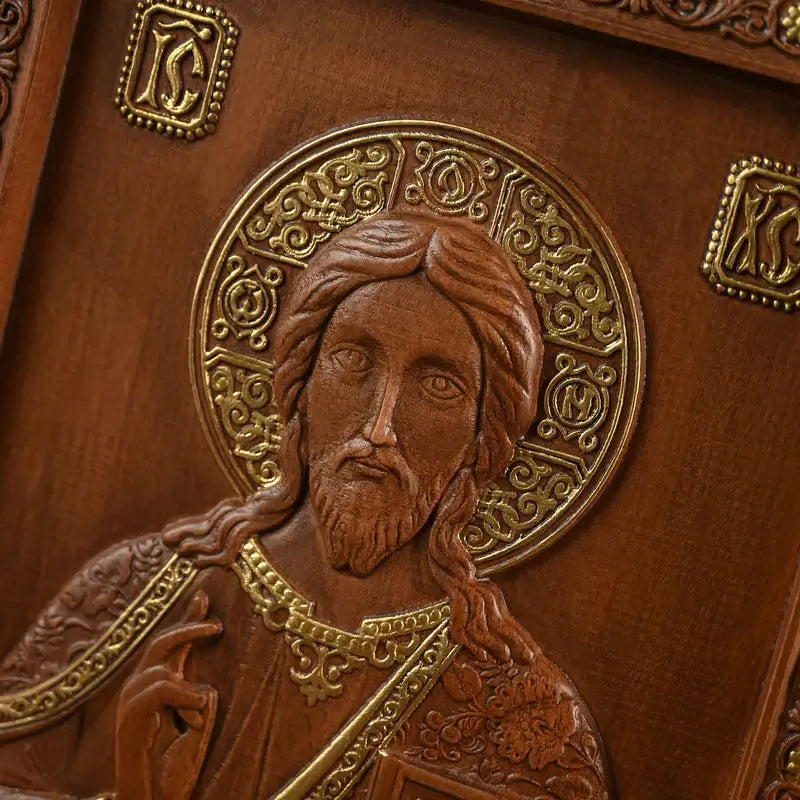 Pantocrator Wood Sculpture-Viarello