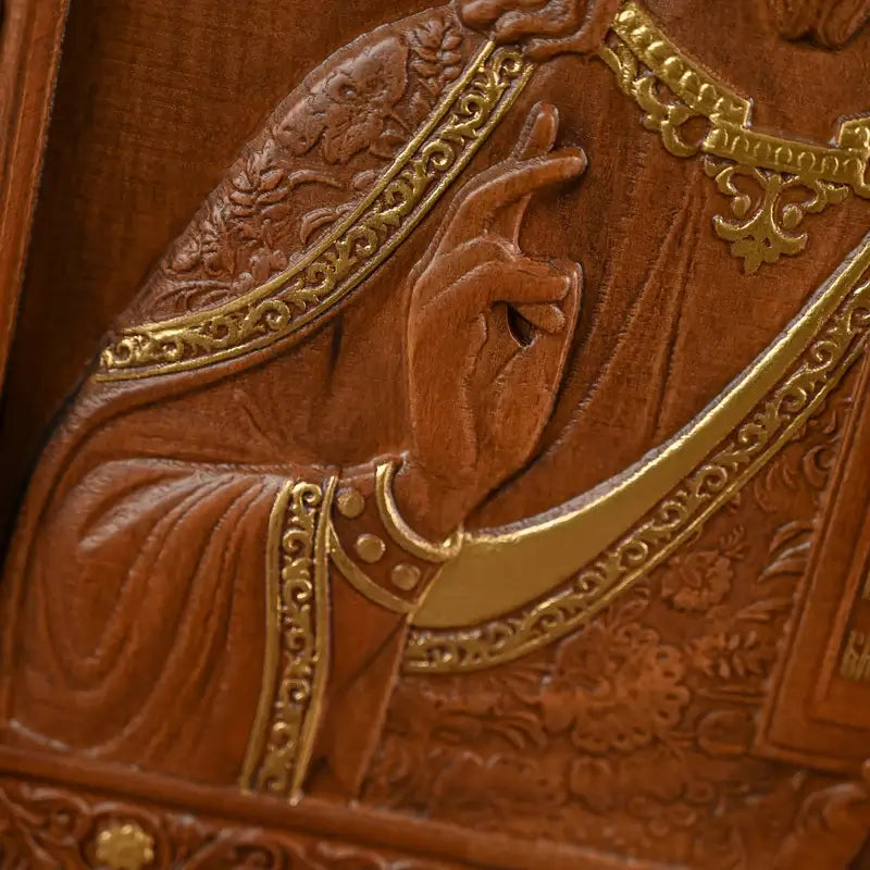 Pantocrator Wood Sculpture-Viarello