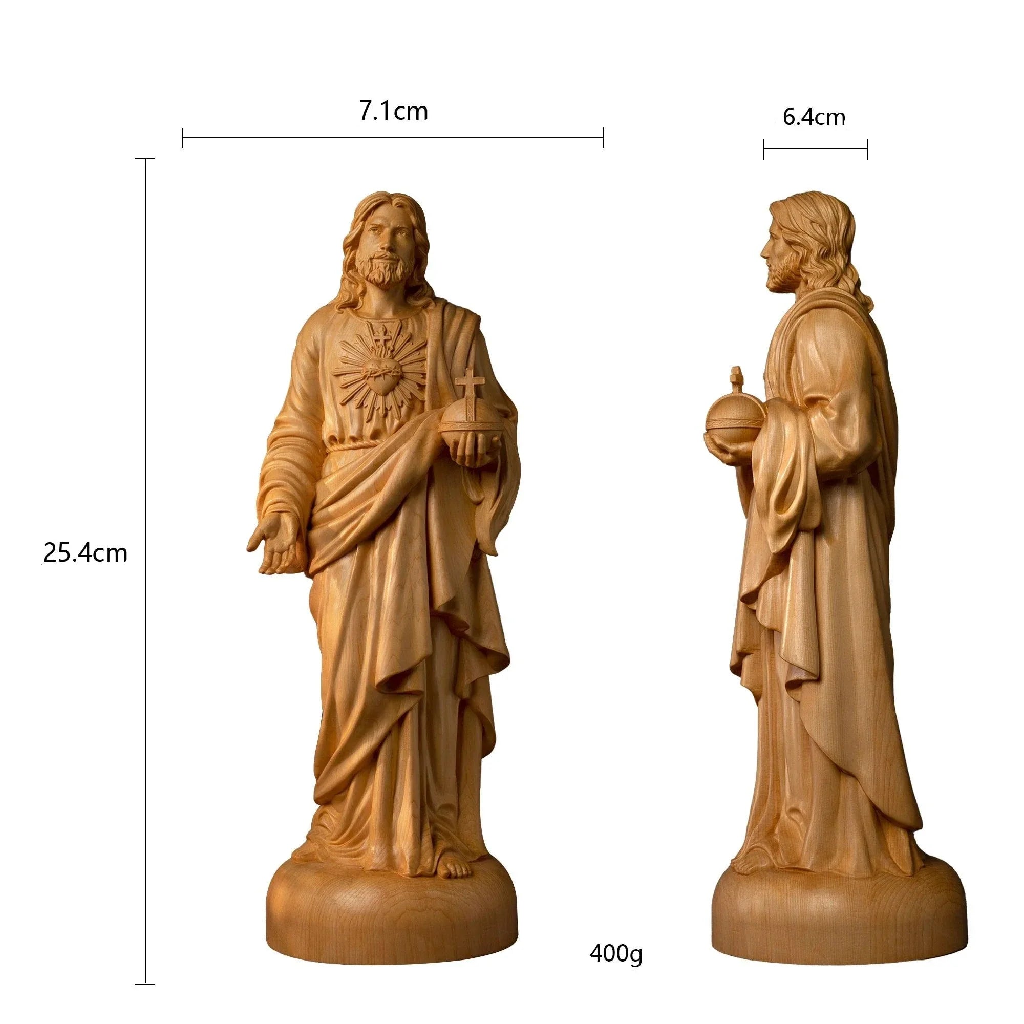 Sacred Heart of Jesus Statue in Wood-Viarello