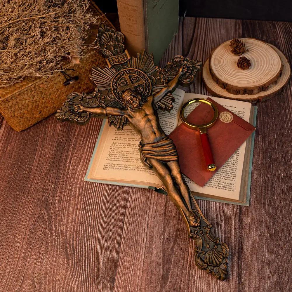 Saint Benedict Exorcist Cross (FREE GIFT: TABLE STAND)-Viarello
