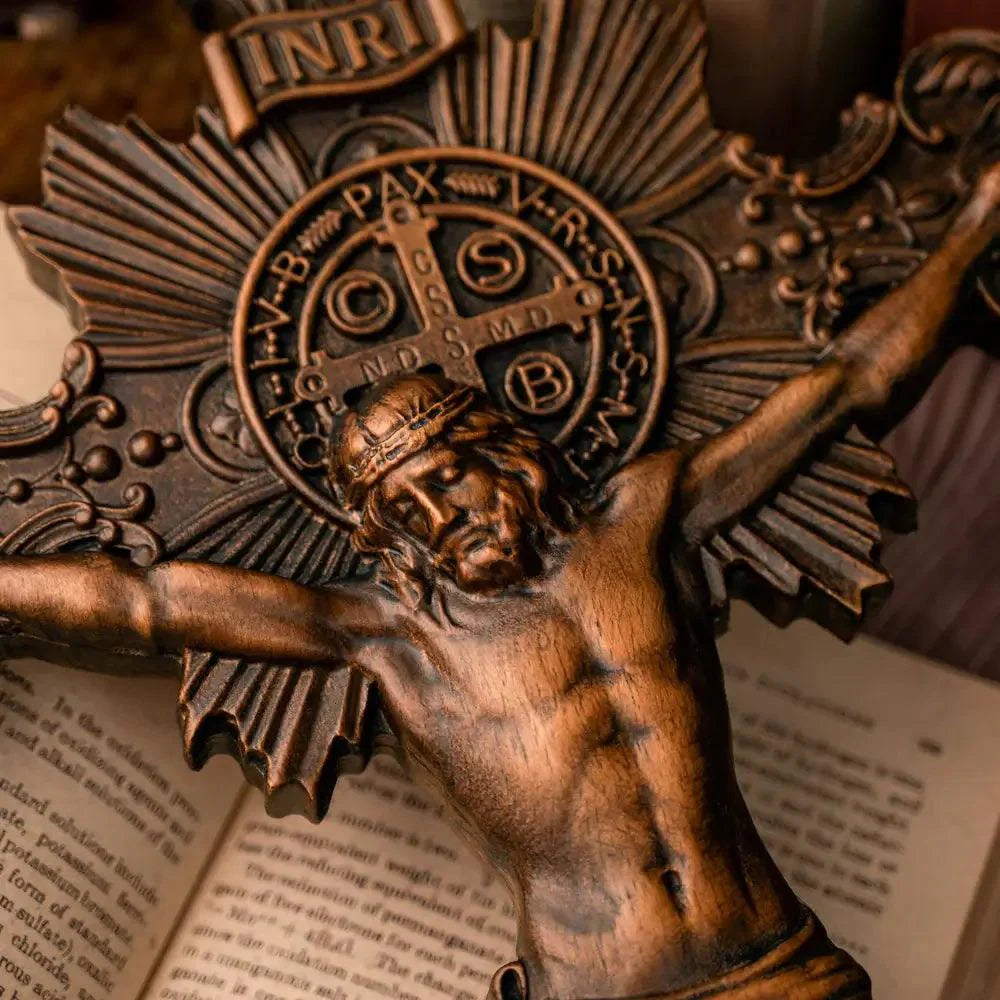 Saint Benedict Exorcist Cross (FREE GIFT: TABLE STAND)-Viarello