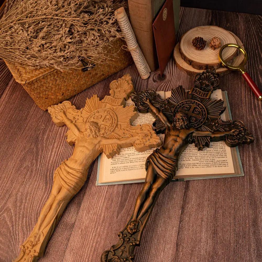 Saint Benedict Exorcist Cross (FREE GIFT: TABLE STAND)-Viarello