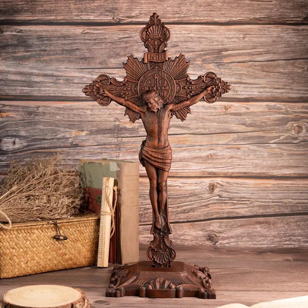 Saint Benedict Exorcist Cross (FREE GIFT: TABLE STAND)-Viarello