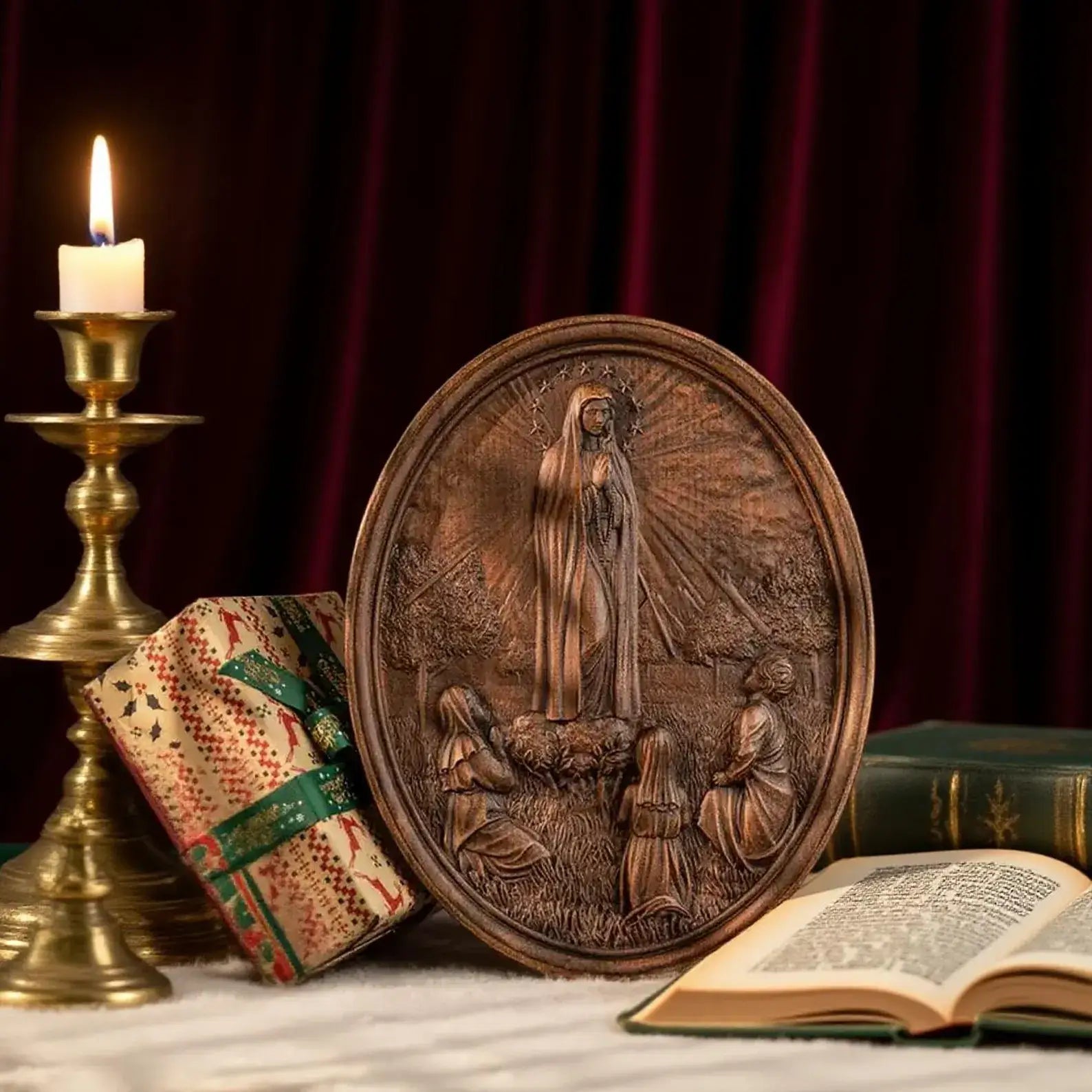 Sculpture of Our Lady of Fatima in Wood-Viarello