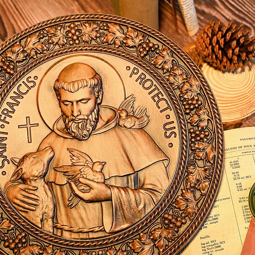 Sculpture of Saint Francis of Assisi in Wood-Viarello
