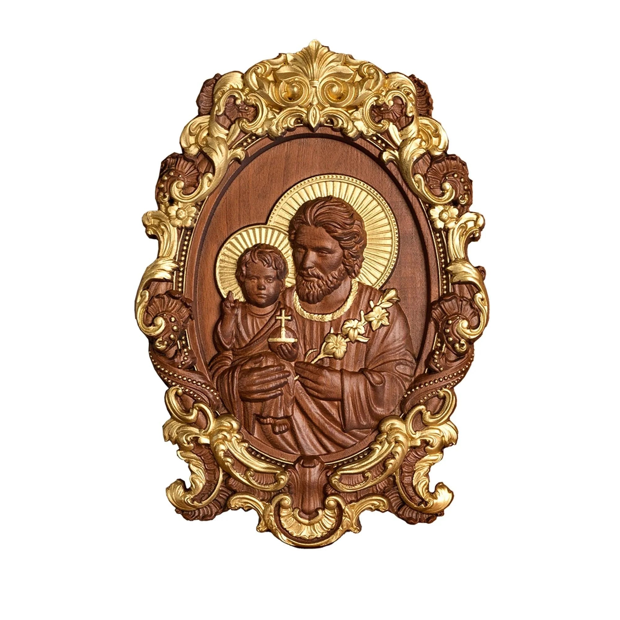 Sculpture of Saint Joseph and the Child Jesus-Viarello