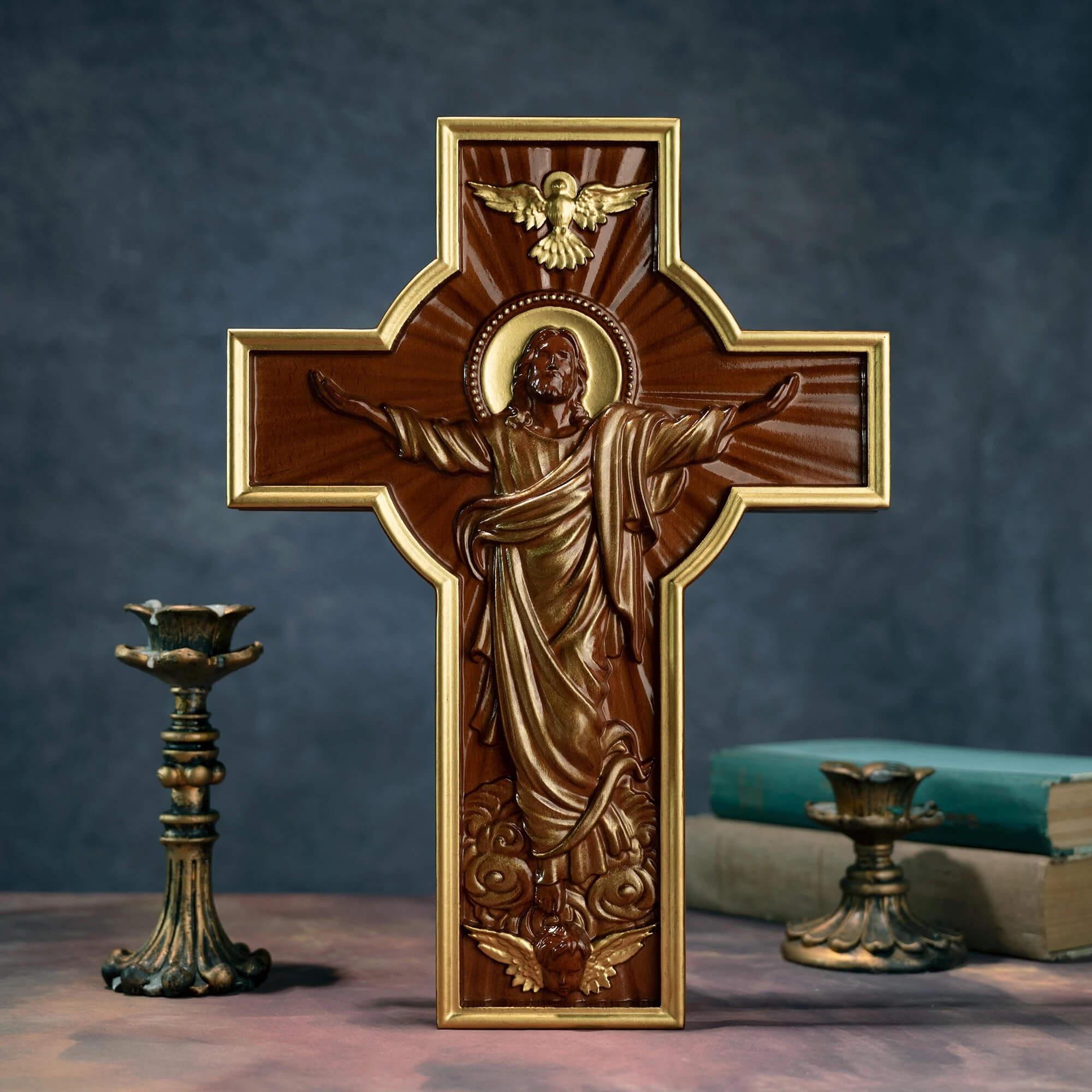 Sculpture of the Ascension of Jesus Christ in Wood-Viarello