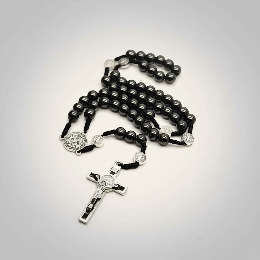 St. Benedict Hematite Rosary-Viarello