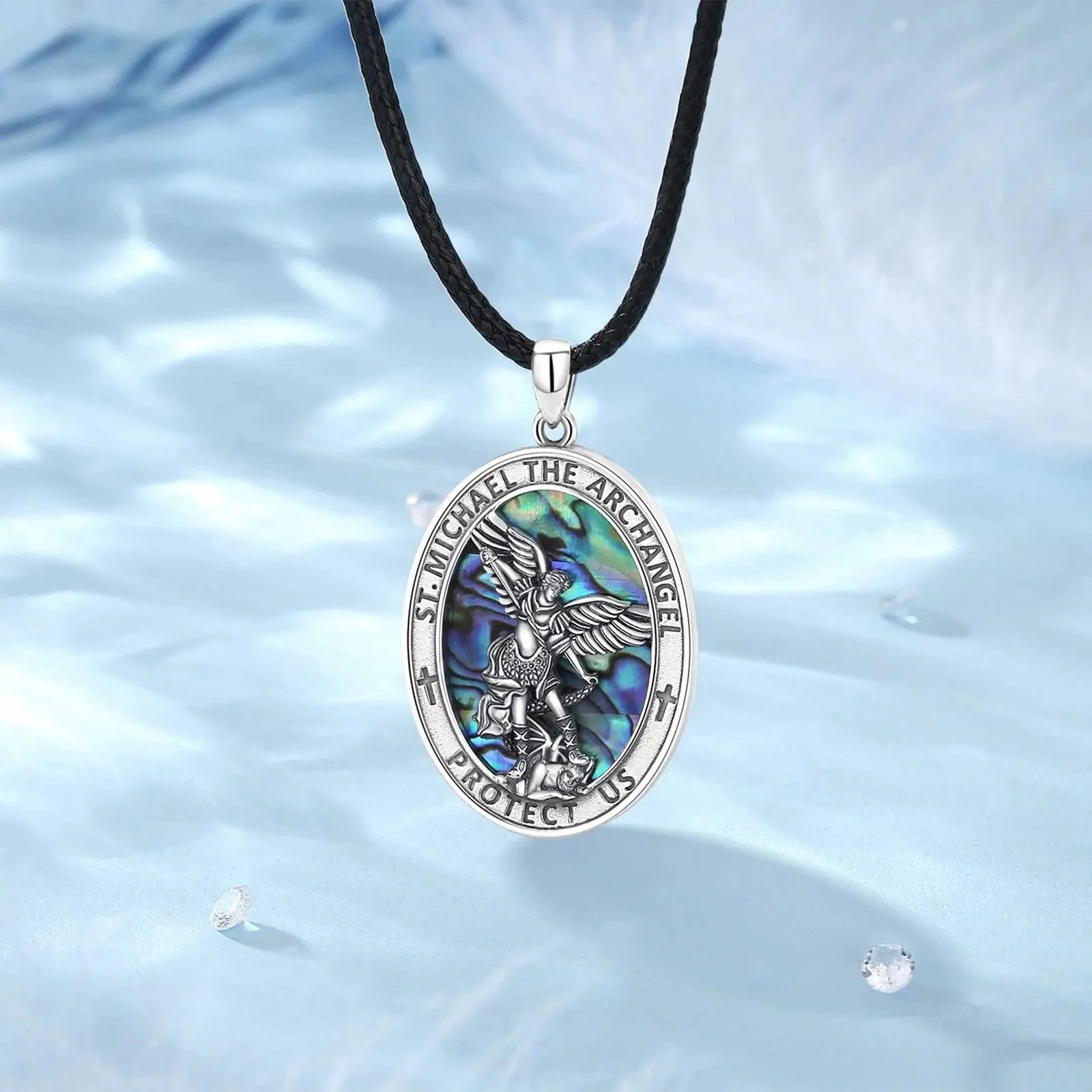 St. Michael the Archangel Necklace in 925K Sterling Silver-Viarello
