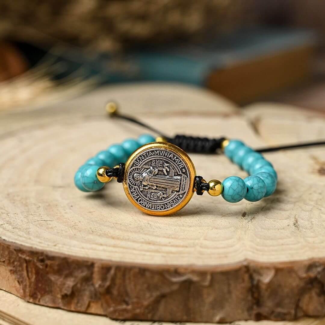 Turquoise Stone Bracelet Saint Benedict-Viarello