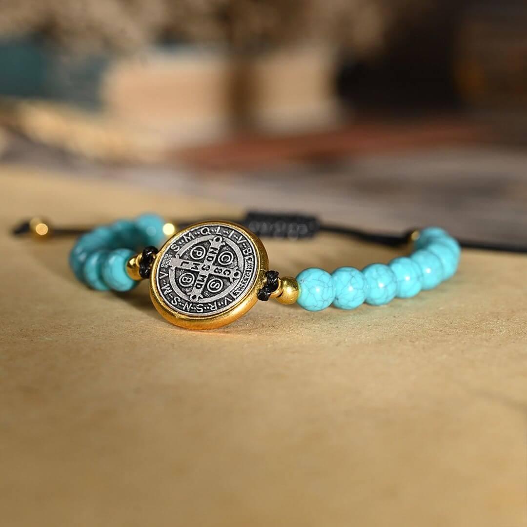 Turquoise Stone Bracelet Saint Benedict-Viarello