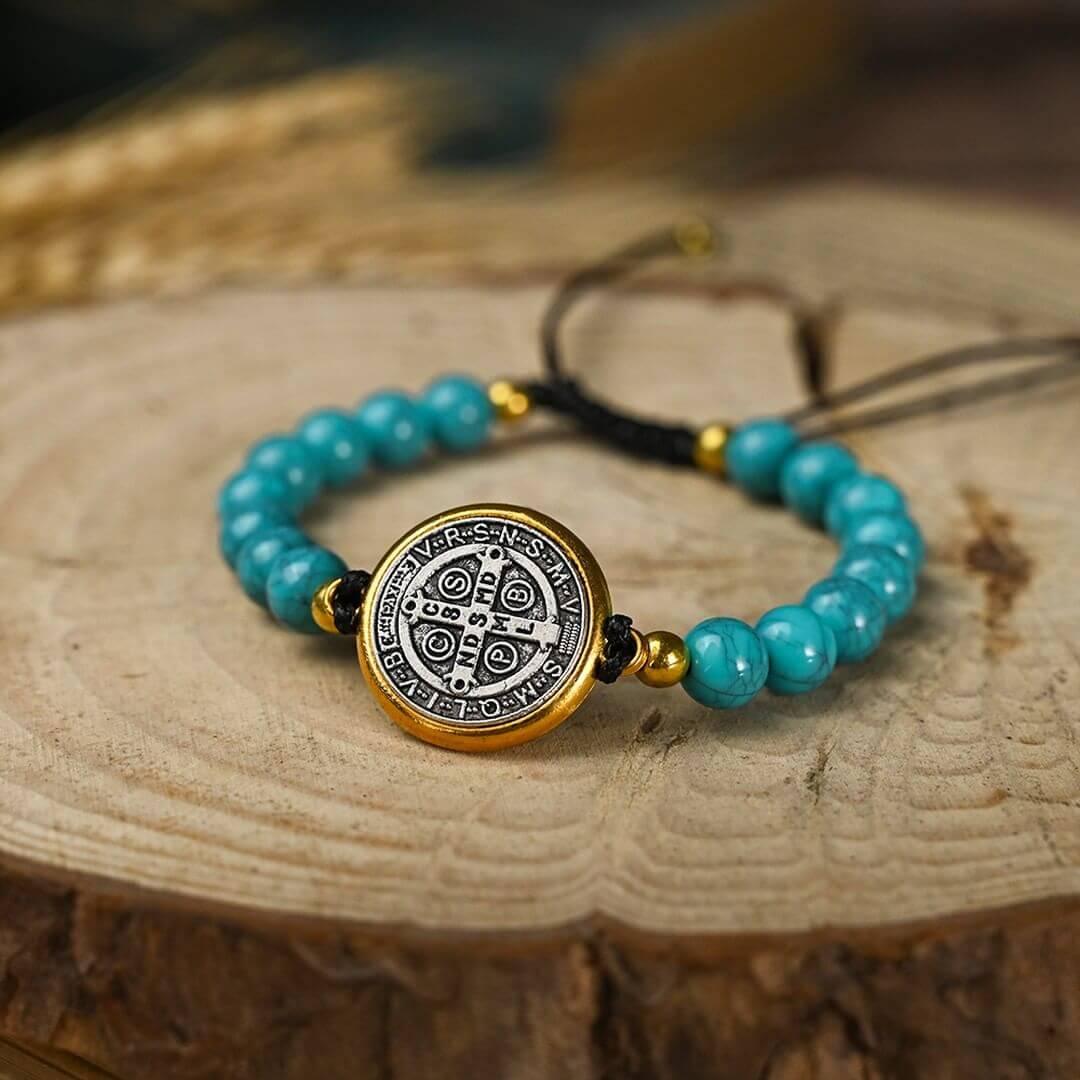 Turquoise Stone Bracelet Saint Benedict-Viarello