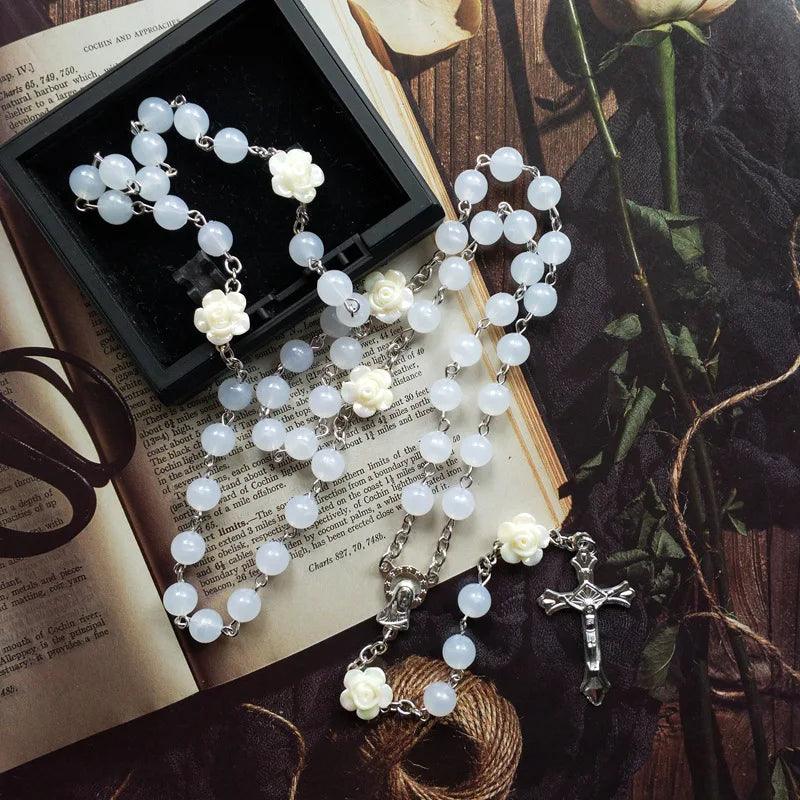White Luminous Rosary of the Virgin Mary-Viarello