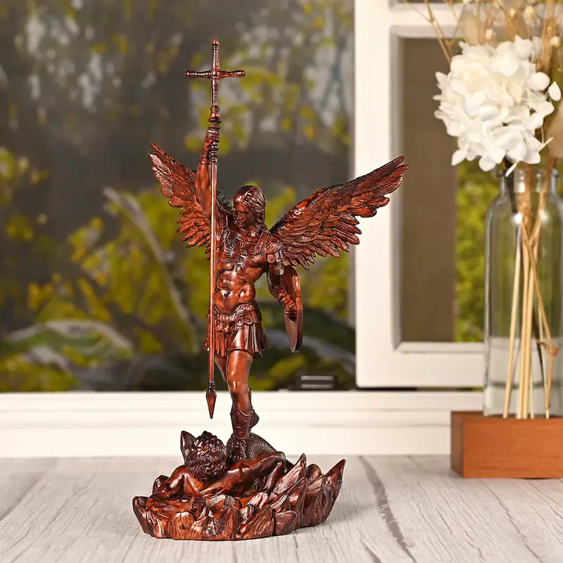 Wooden image of Saint Michael the Archangel.-Viarello
