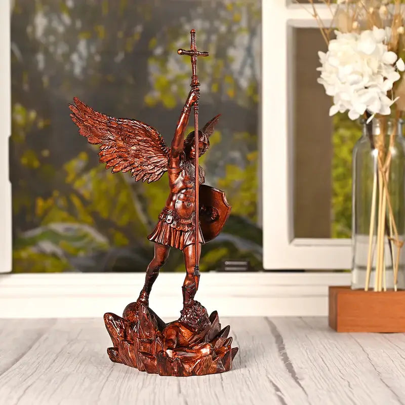 Wooden image of Saint Michael the Archangel.-Viarello
