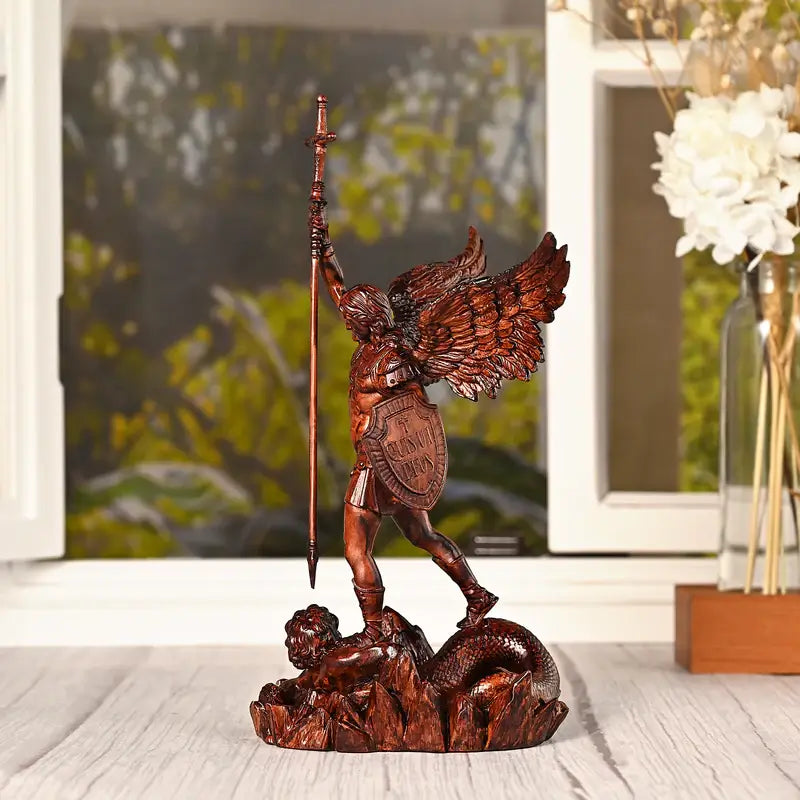 Wooden image of Saint Michael the Archangel.-Viarello