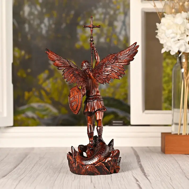 Wooden image of Saint Michael the Archangel.-Viarello