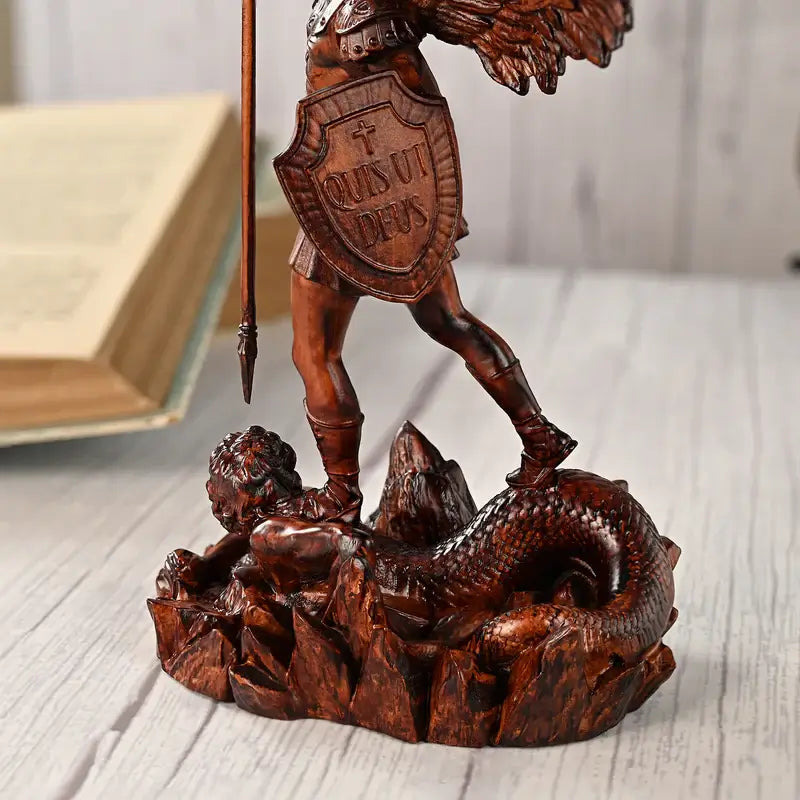 Wooden image of Saint Michael the Archangel.-Viarello
