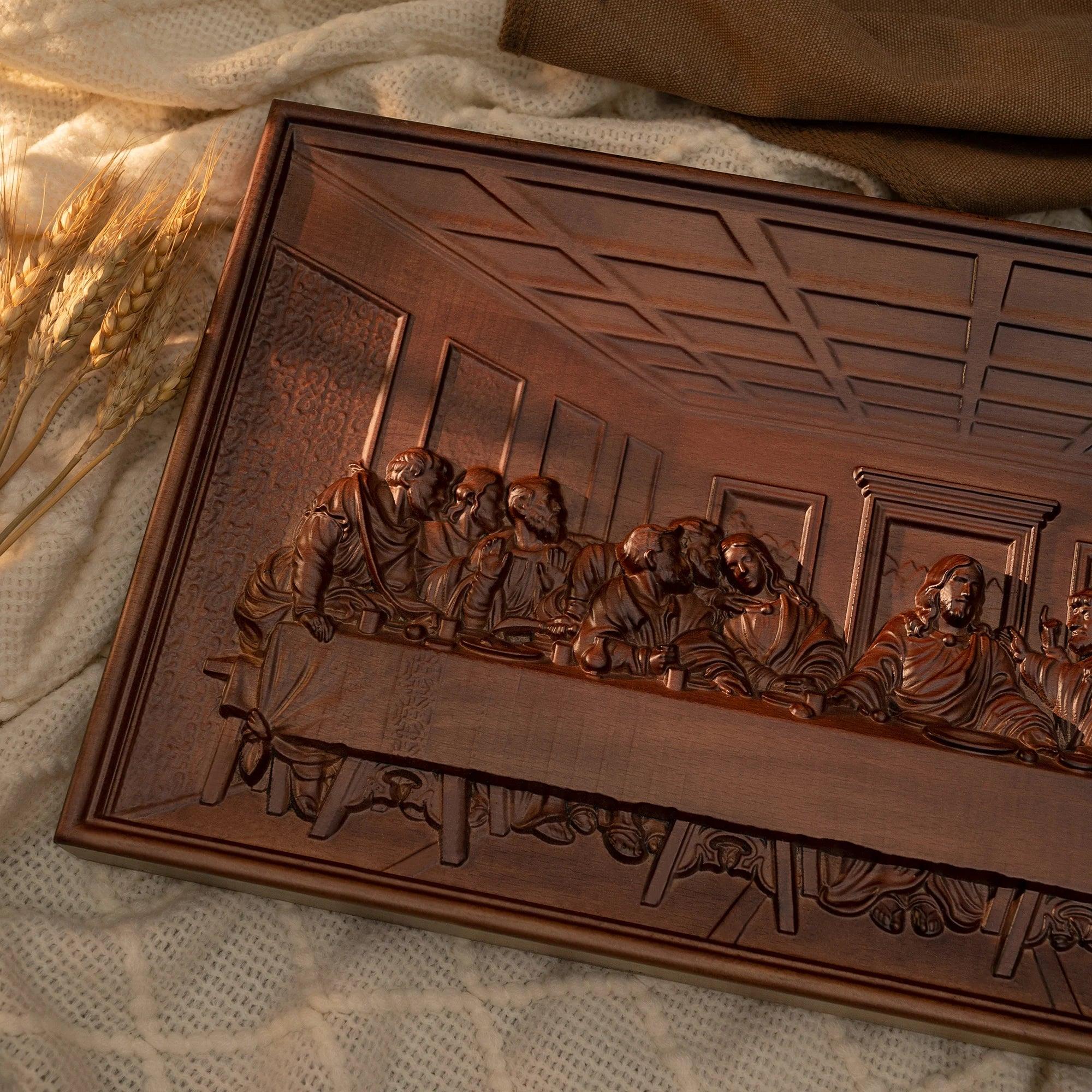 Wooden Last Supper Painting-Viarello