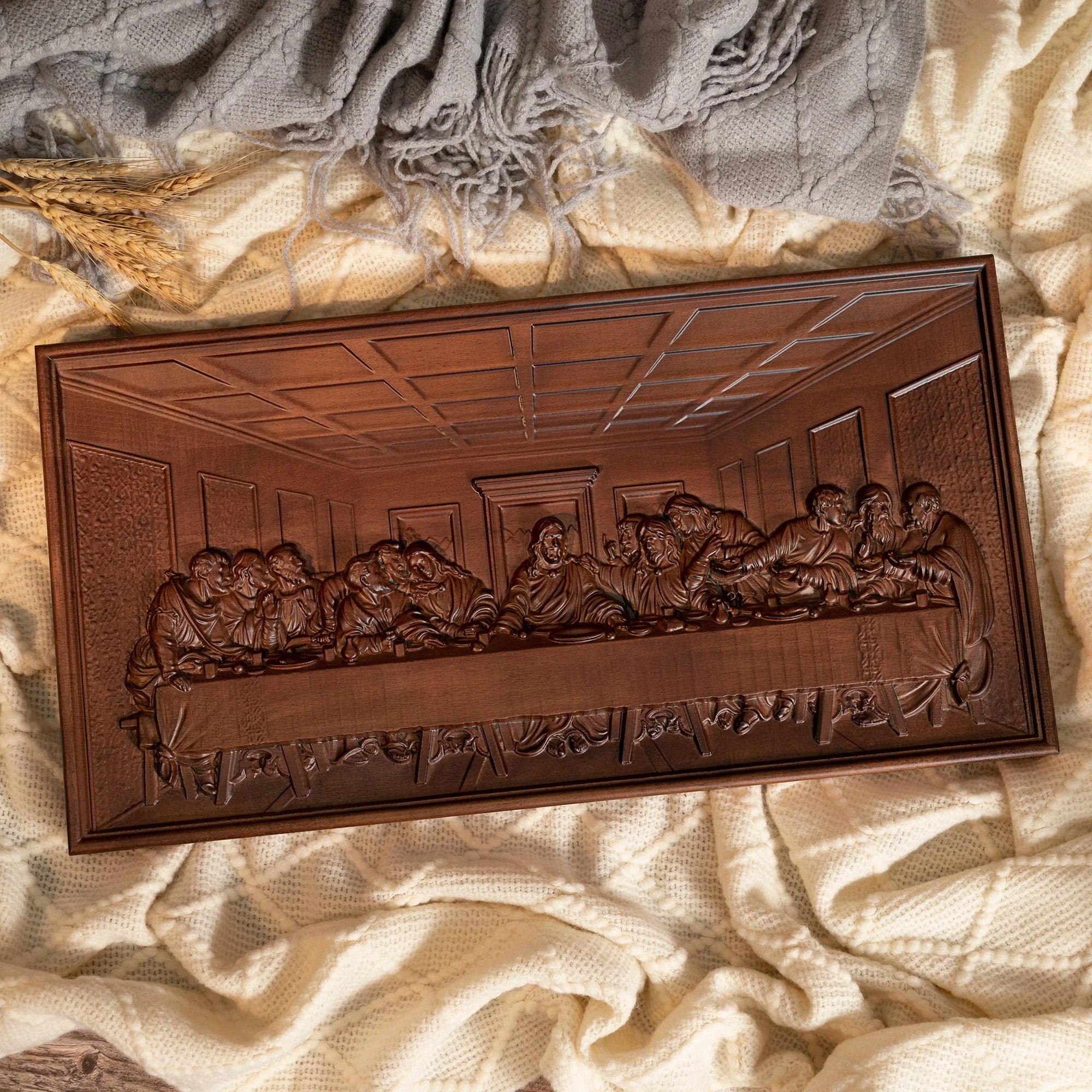Wooden Last Supper Painting-Viarello