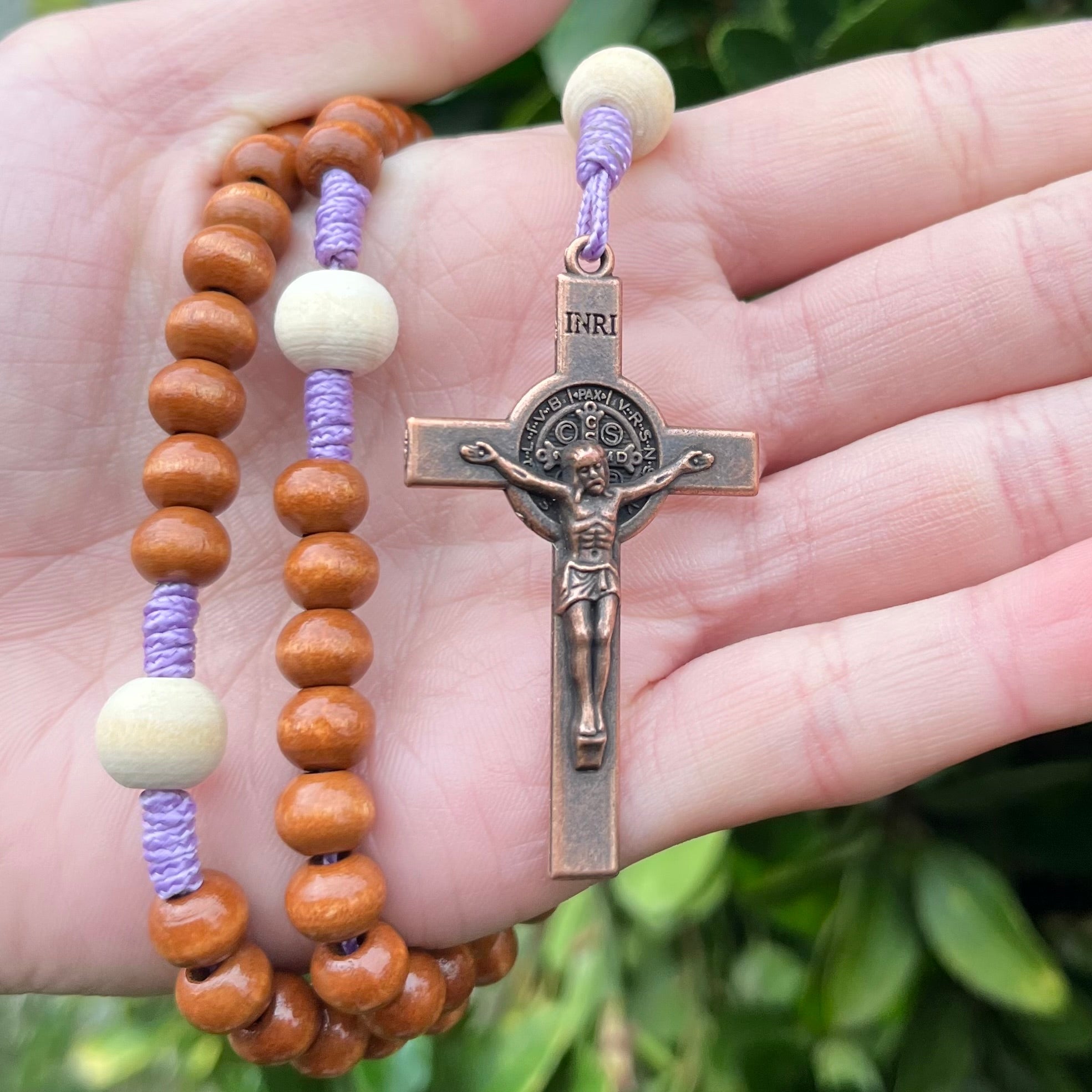 Wooden Lavender Rosary-Viarello