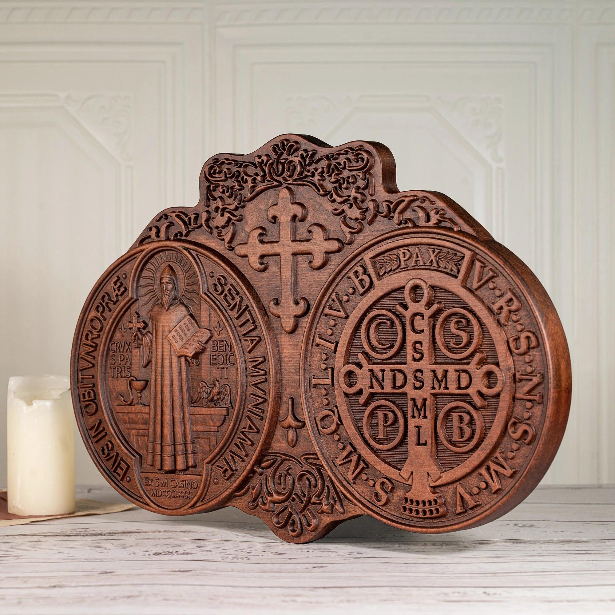 Wooden Saint Benedict Medal-Viarello