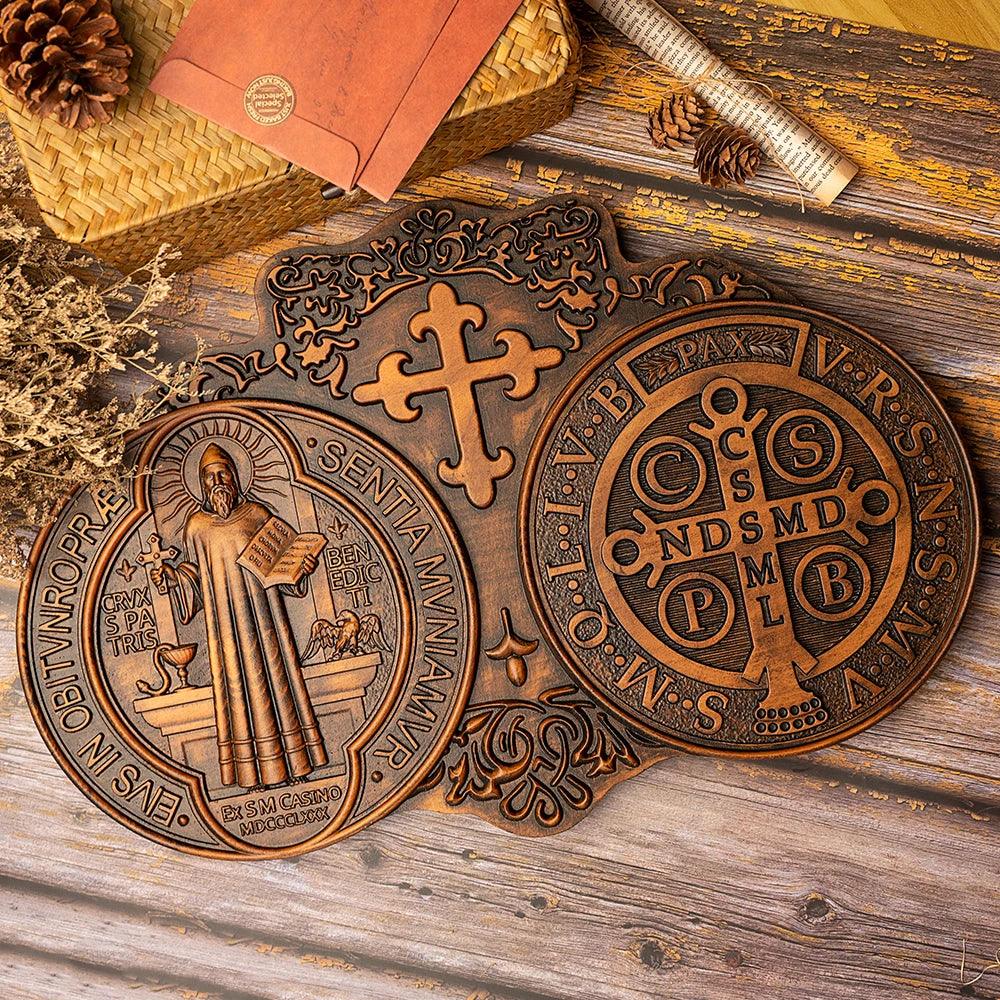 Wooden Saint Benedict Medal-Viarello