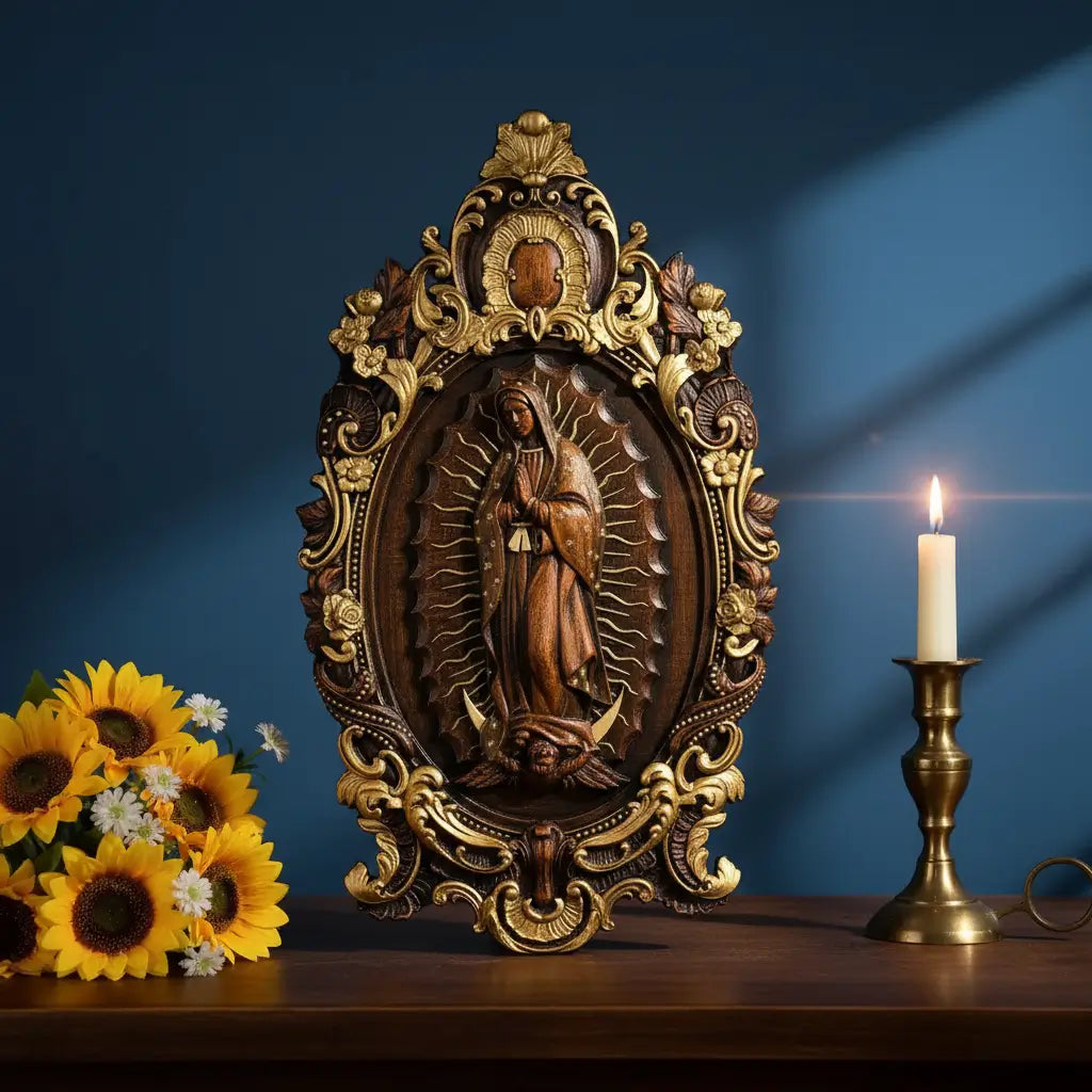 Wooden sculpture of Our Lady of Guadalupe-Viarello