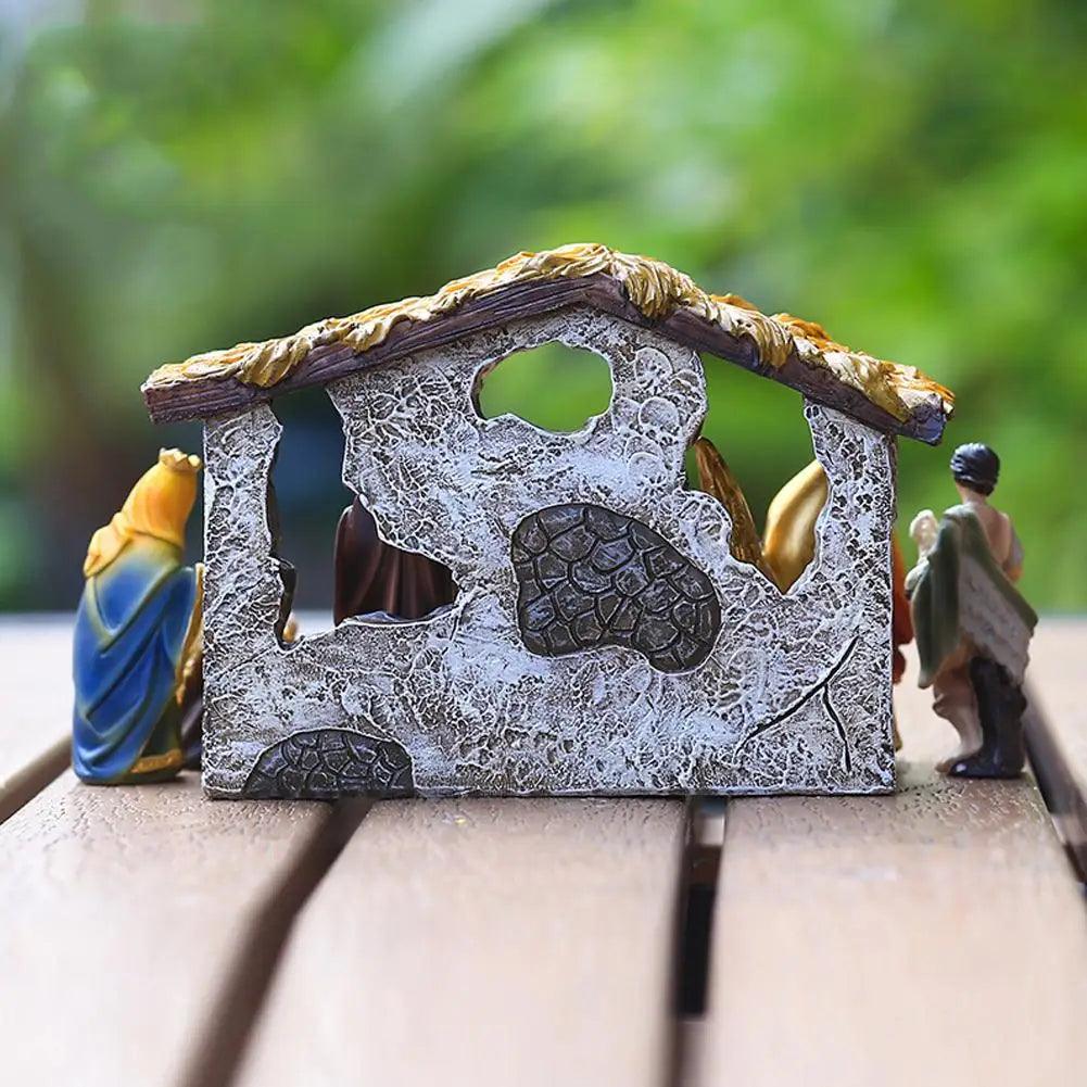 12-Piece Nativity Scene Set with Decorative Figurines-Viarello