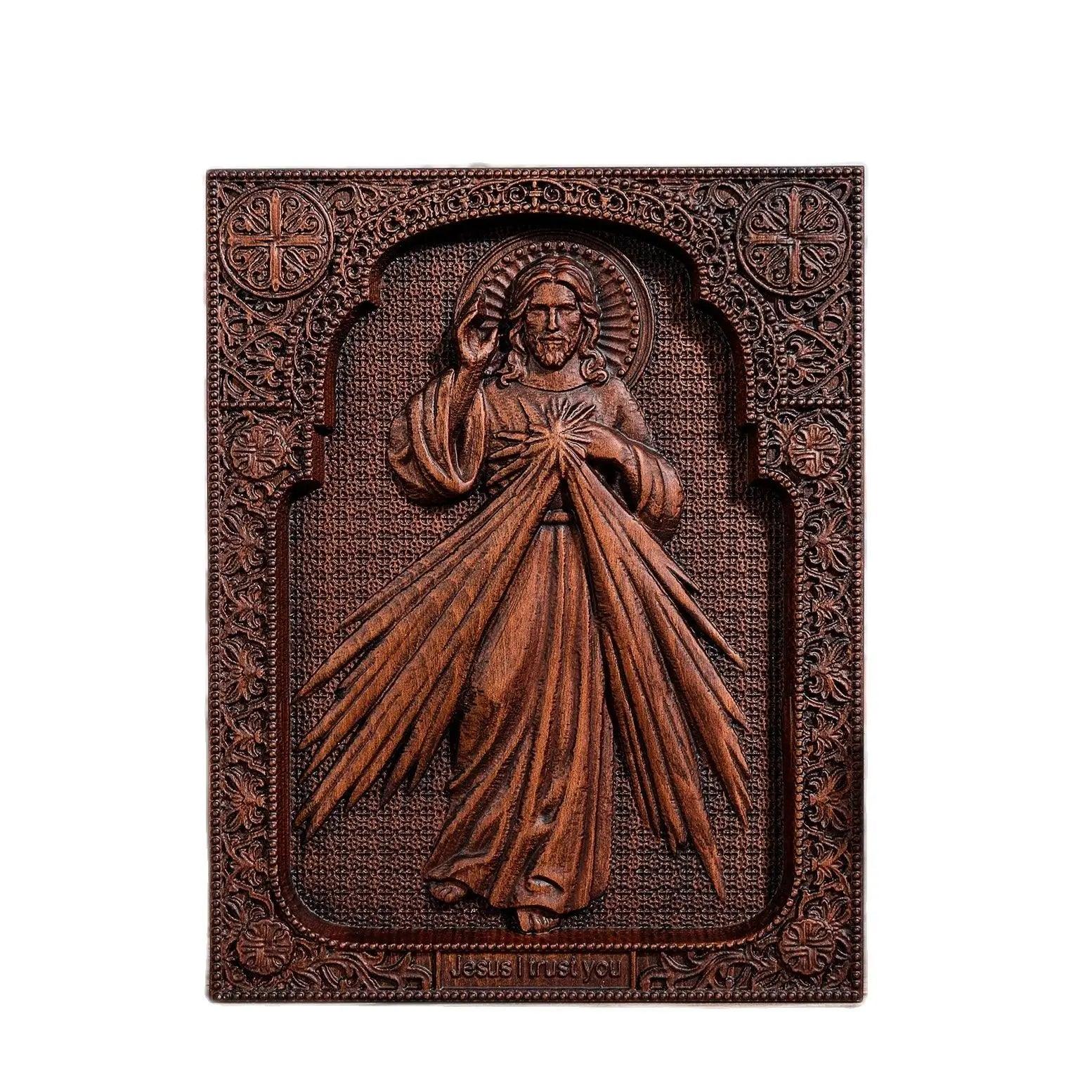 Divine Mercy Jesus Christ in Wood-Viarello