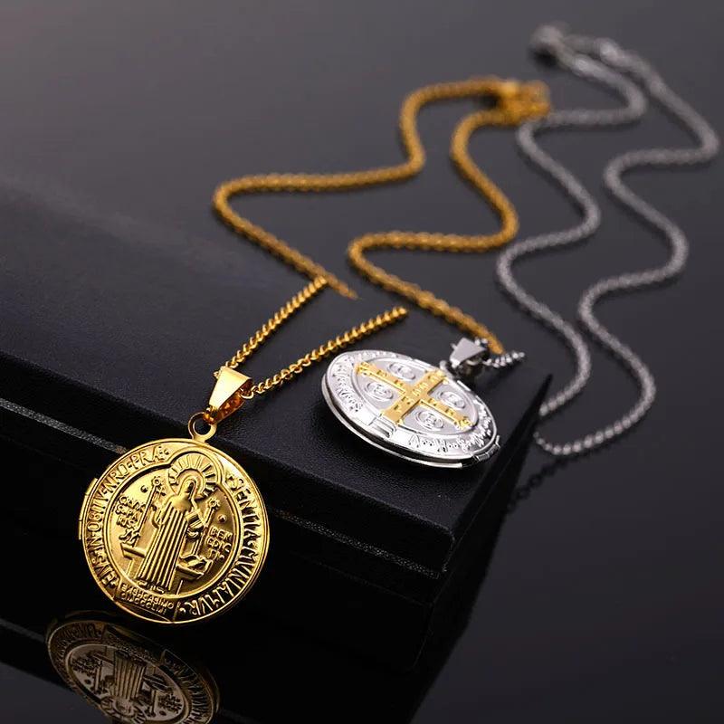 Double-sided St. Benedict necklace-Viarello