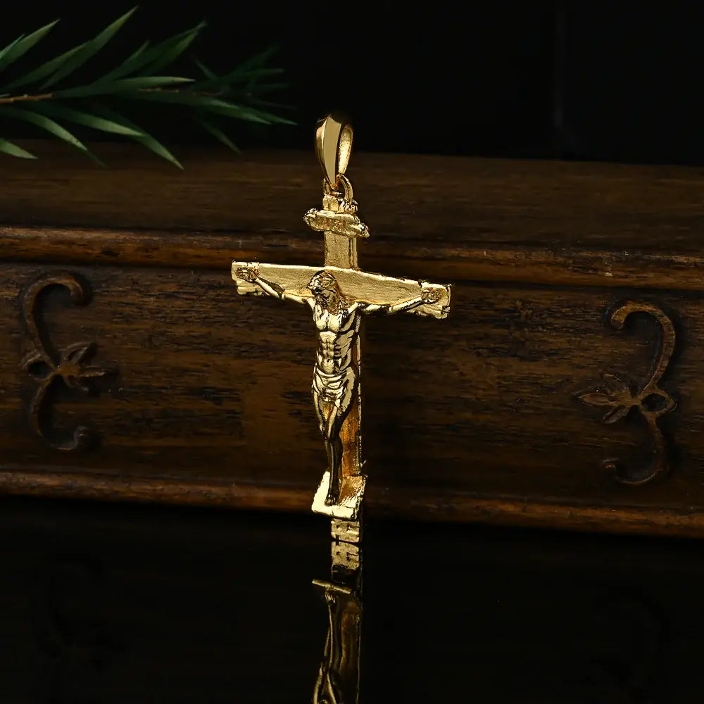 Golden Crucifix of Jesus Christ - The Crucifixion-Viarello