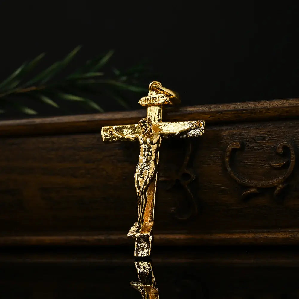 Golden Crucifix of Jesus Christ - The Crucifixion-Viarello